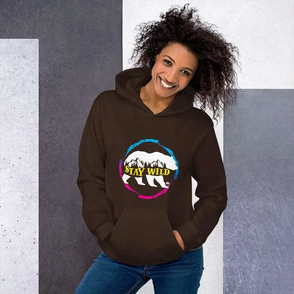 Stay Wild Gradient Pink and Blue Unisex Hoodie