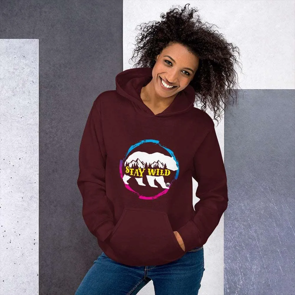 Stay Wild Gradient Pink and Blue Unisex Hoodie