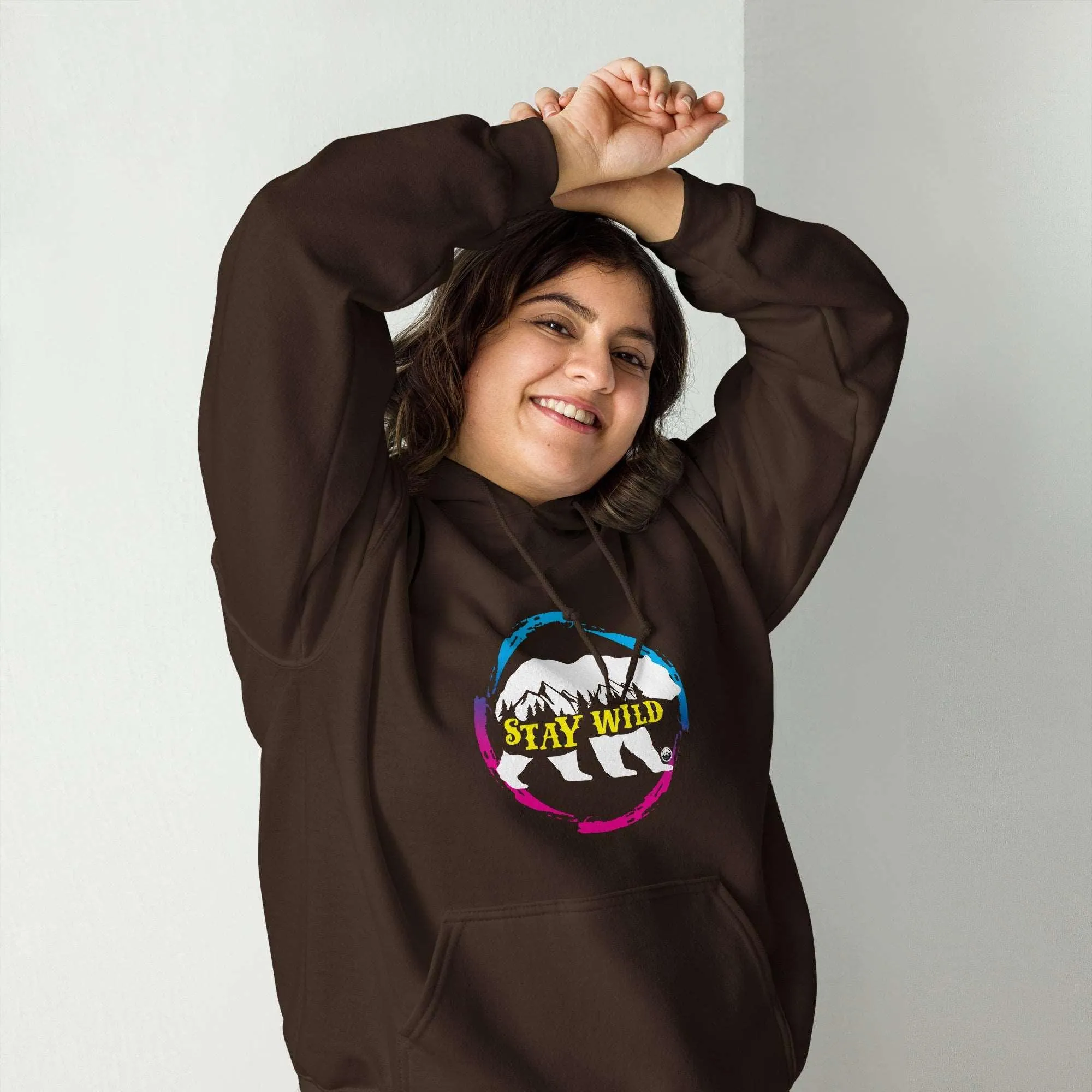 Stay Wild Gradient Pink and Blue Unisex Hoodie