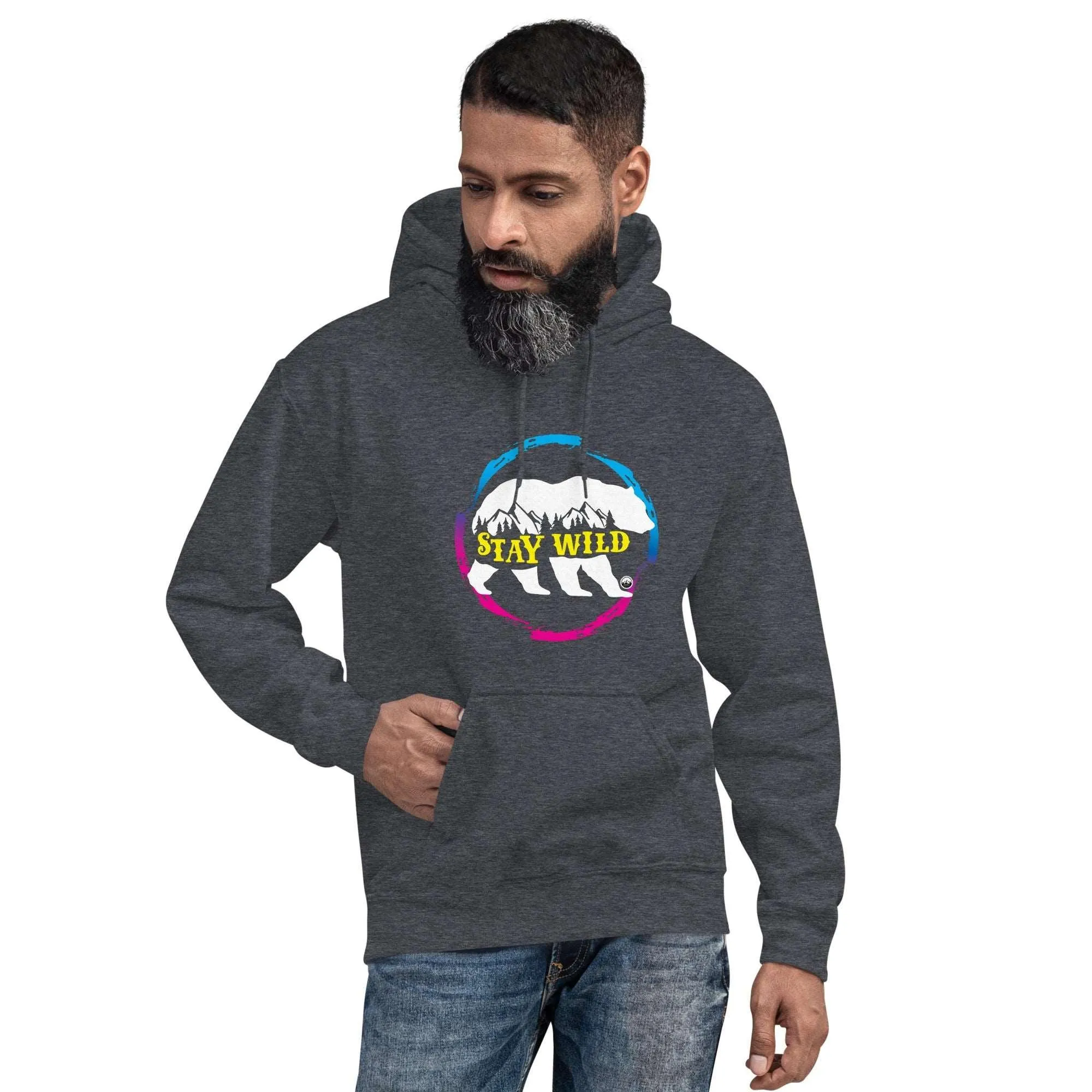 Stay Wild Gradient Pink and Blue Unisex Hoodie