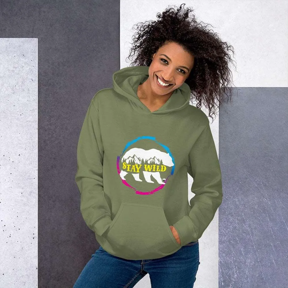 Stay Wild Gradient Pink and Blue Unisex Hoodie
