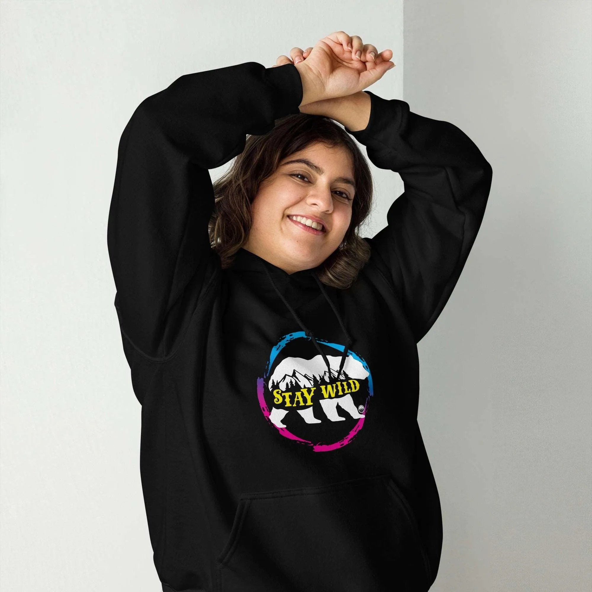 Stay Wild Gradient Pink and Blue Unisex Hoodie