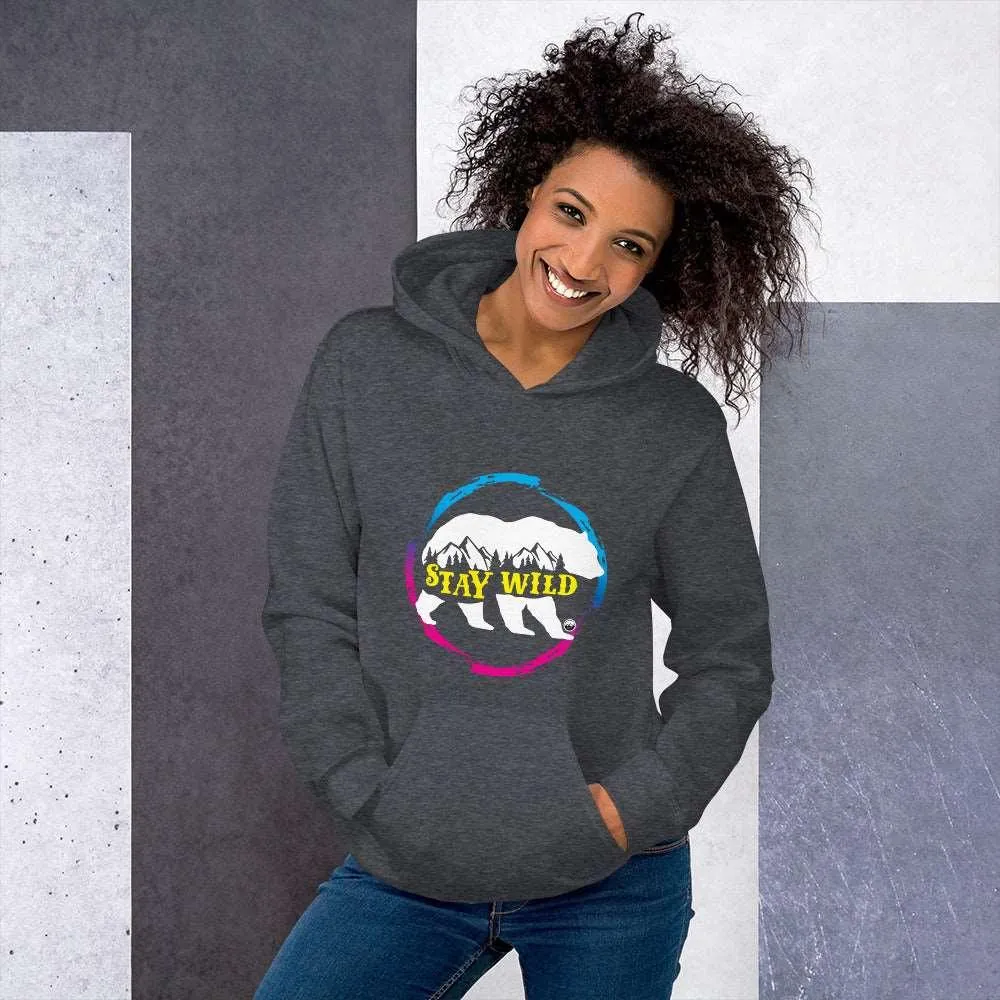 Stay Wild Gradient Pink and Blue Unisex Hoodie