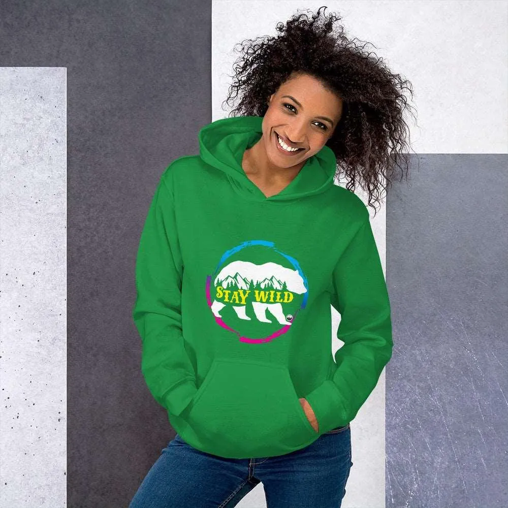 Stay Wild Gradient Pink and Blue Unisex Hoodie