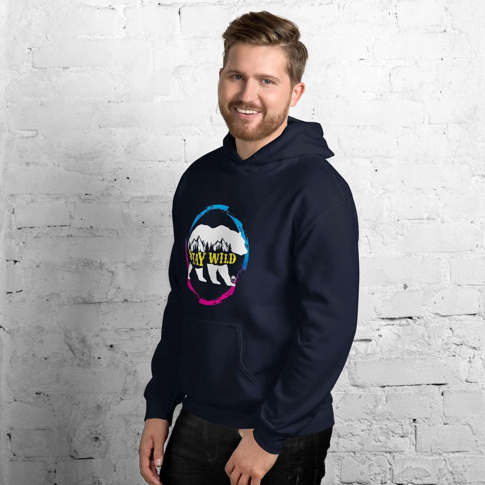 Stay Wild Gradient Pink and Blue Unisex Hoodie