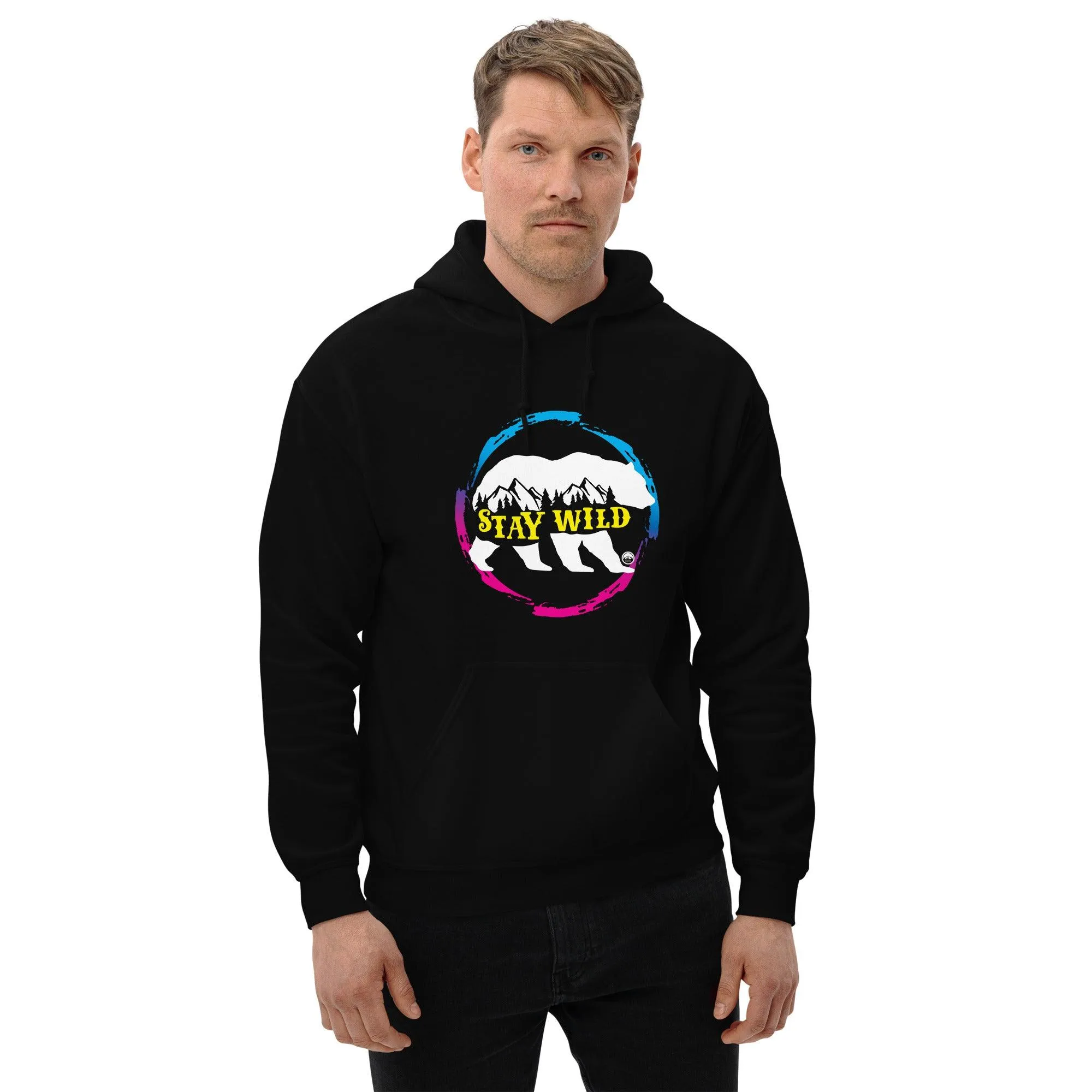 Stay Wild Gradient Pink and Blue Unisex Hoodie