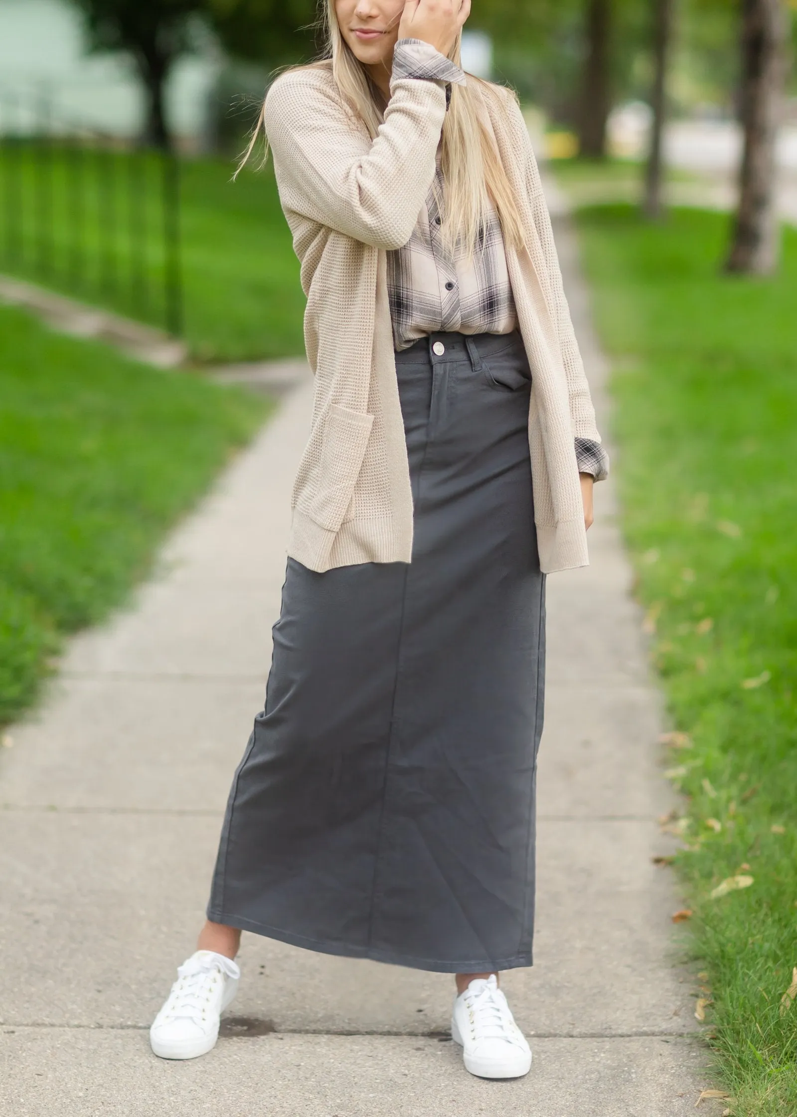 Stella Steel Long Denim Maxi Skirt - FINAL SALE