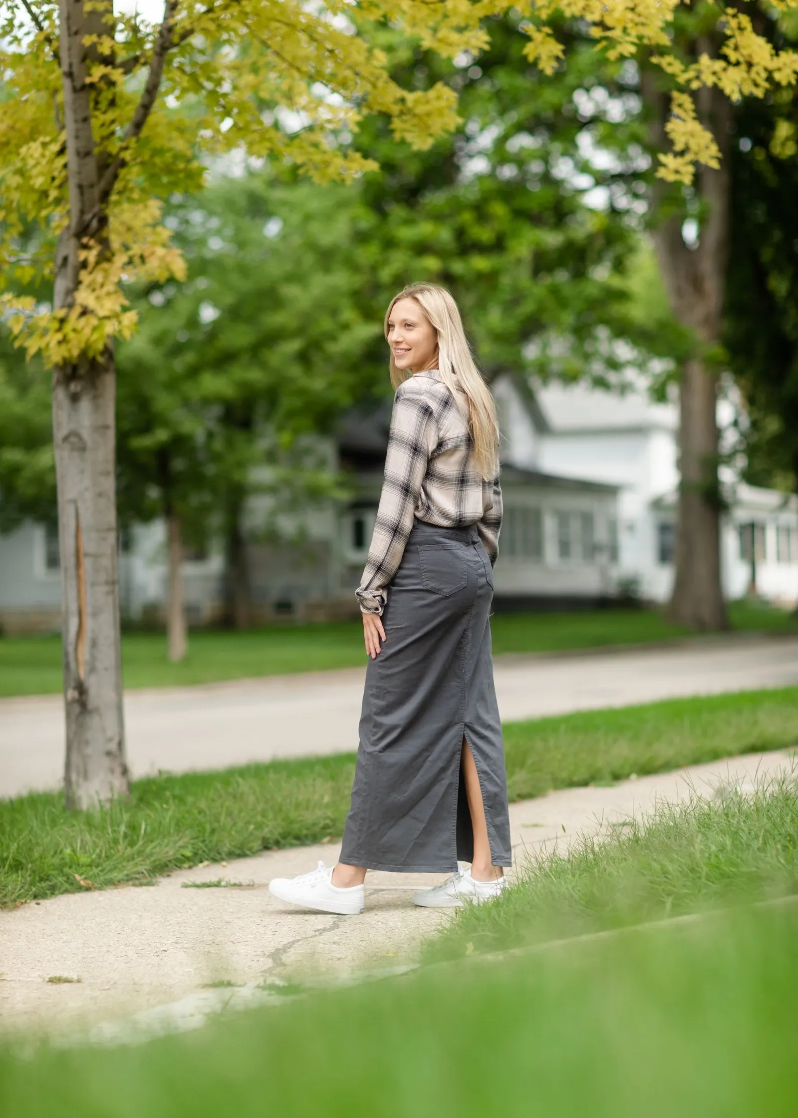 Stella Steel Long Denim Maxi Skirt - FINAL SALE