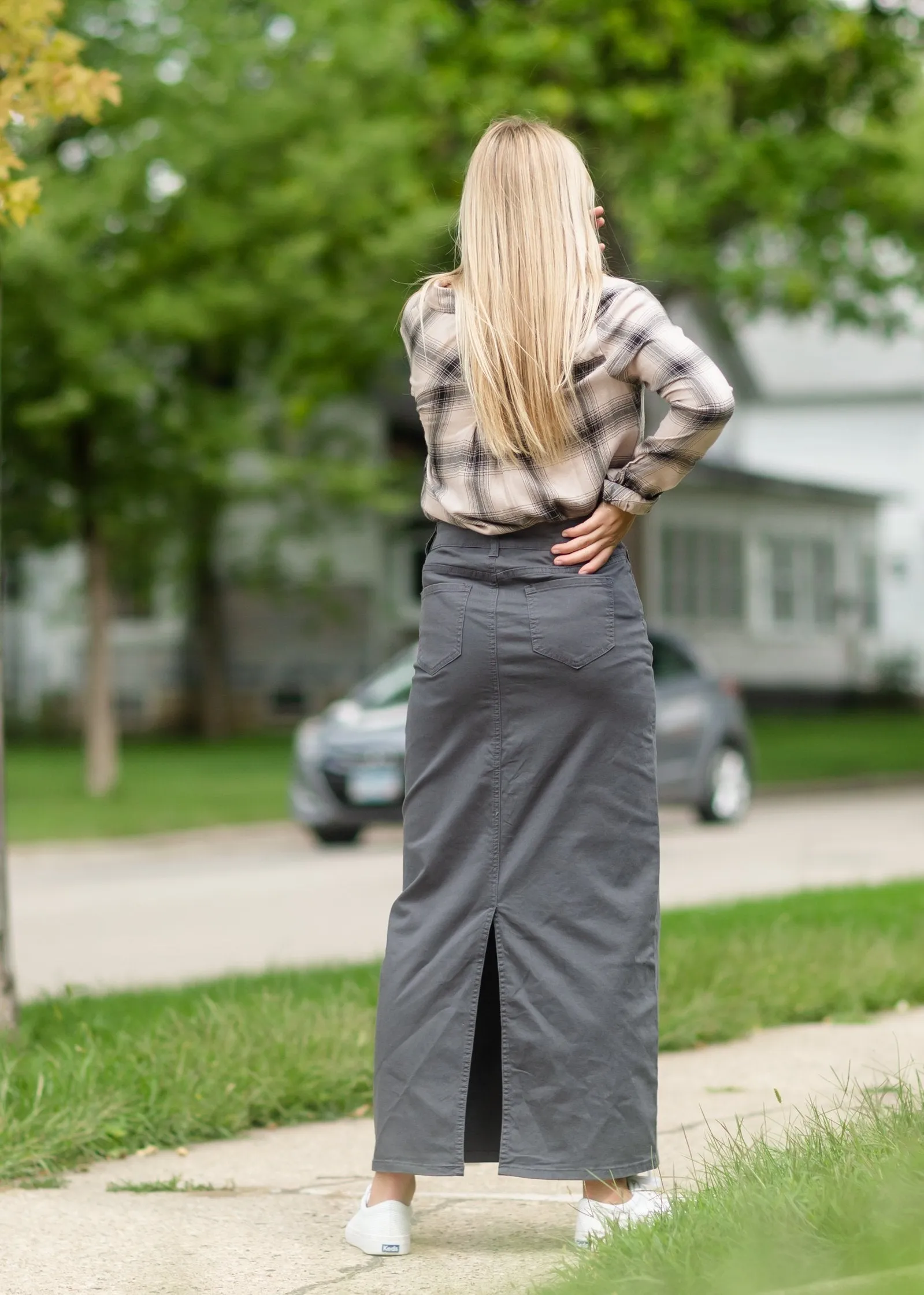 Stella Steel Long Denim Maxi Skirt - FINAL SALE