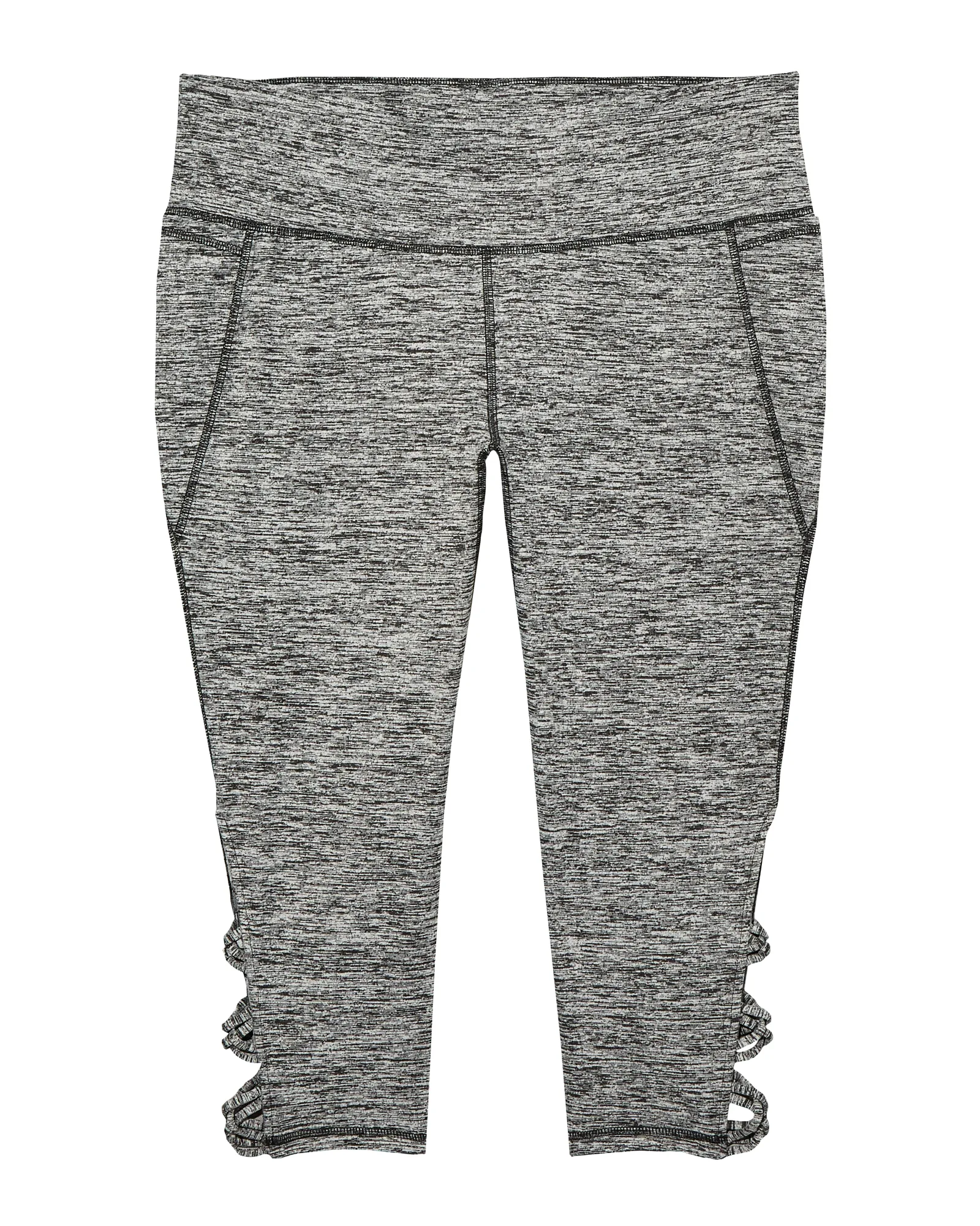 Sterling Strappy Capri Tights | Charcoal Grey