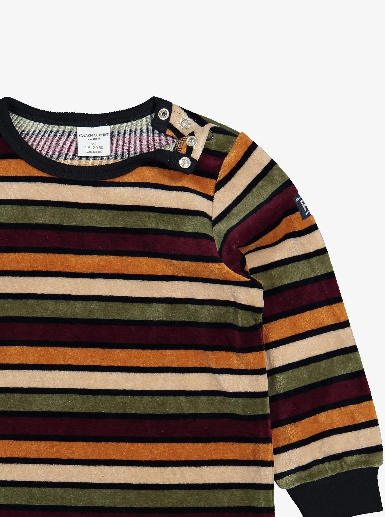 Striped Velour Kids Top