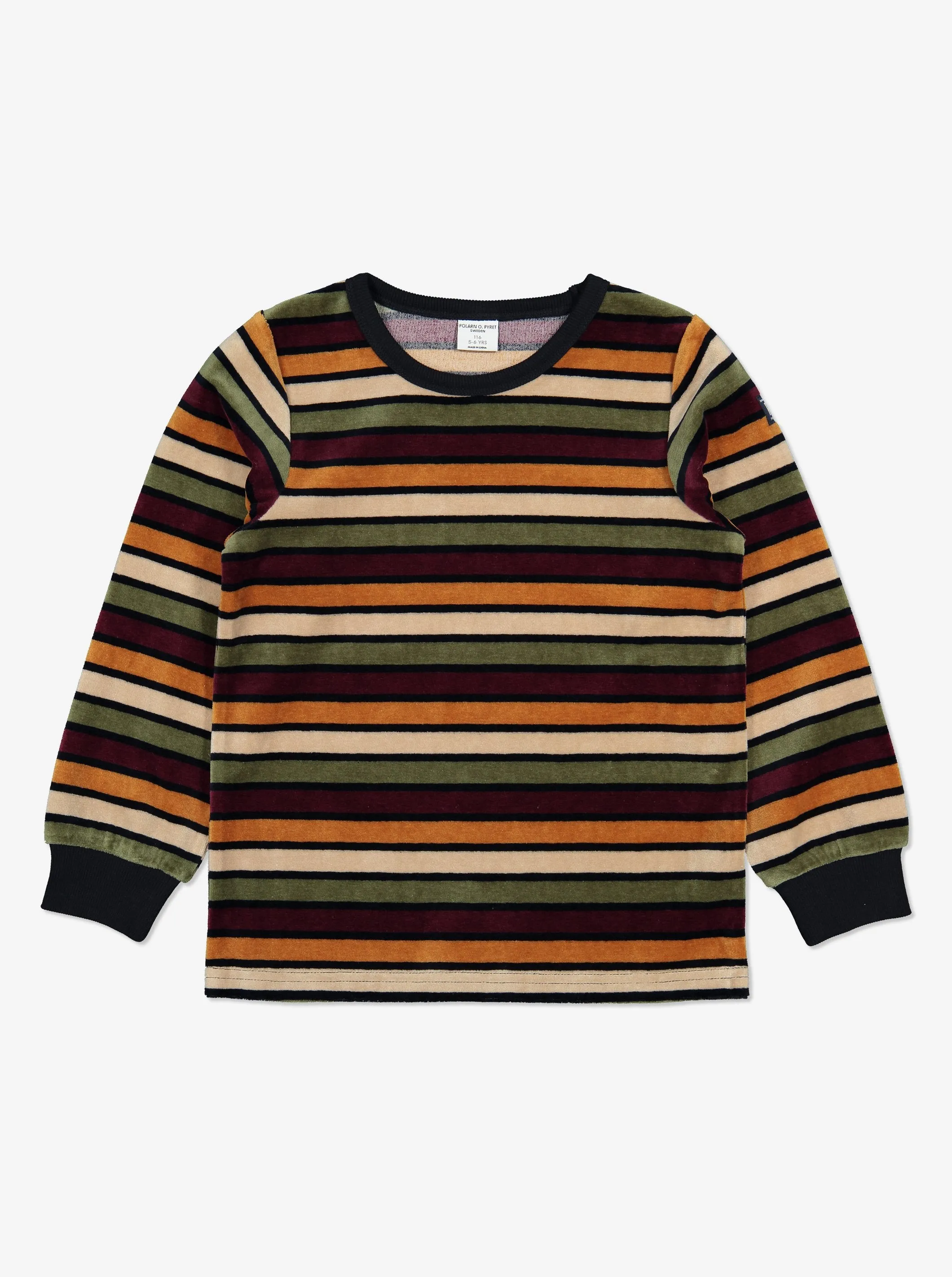 Striped Velour Kids Top