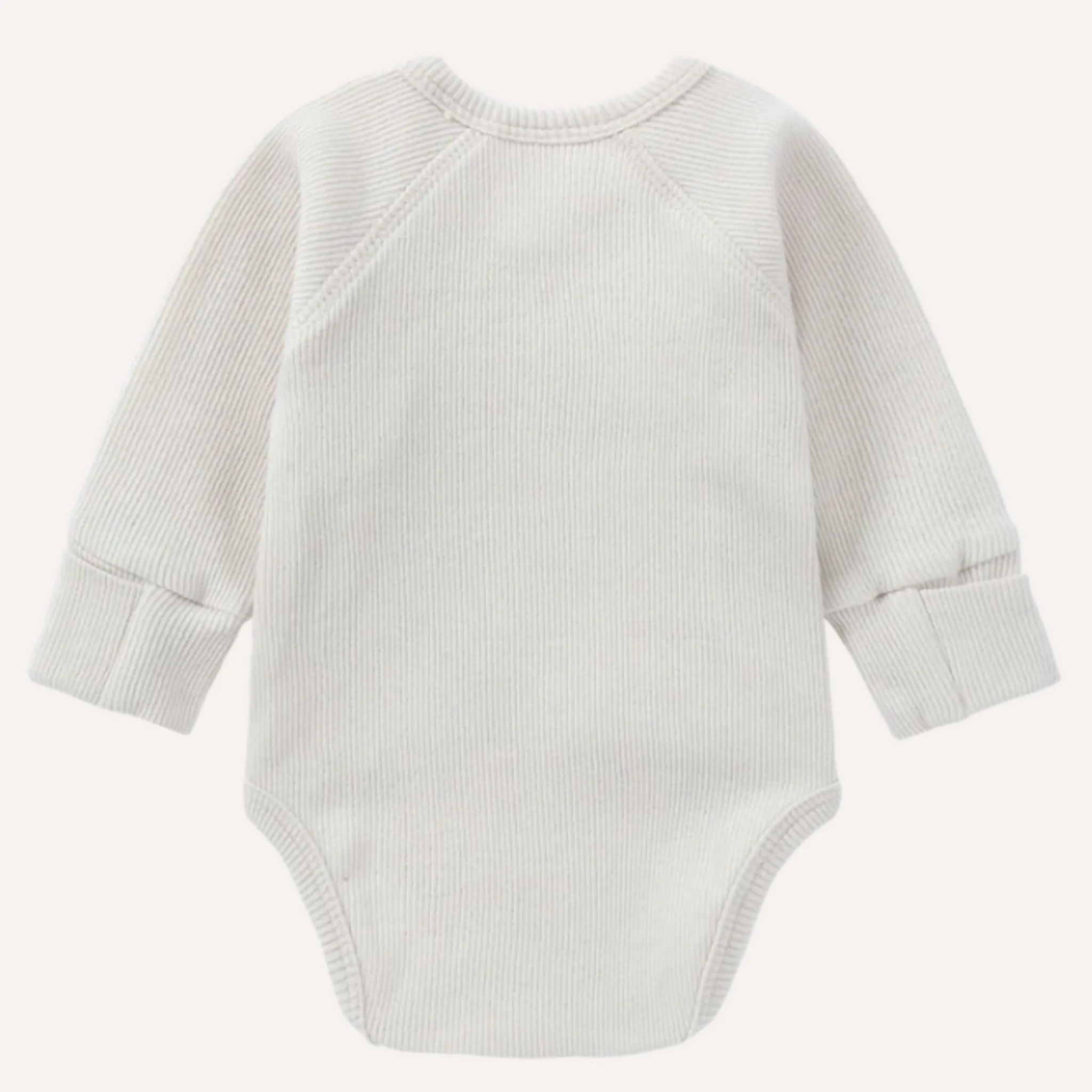 Susukoshi - Organic Kimono Bodysuit L/S - Salt