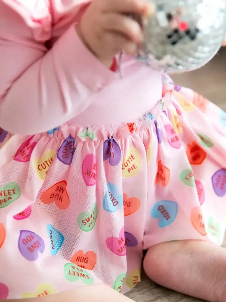 SWE Candy Hearts Skirted Bodysuit