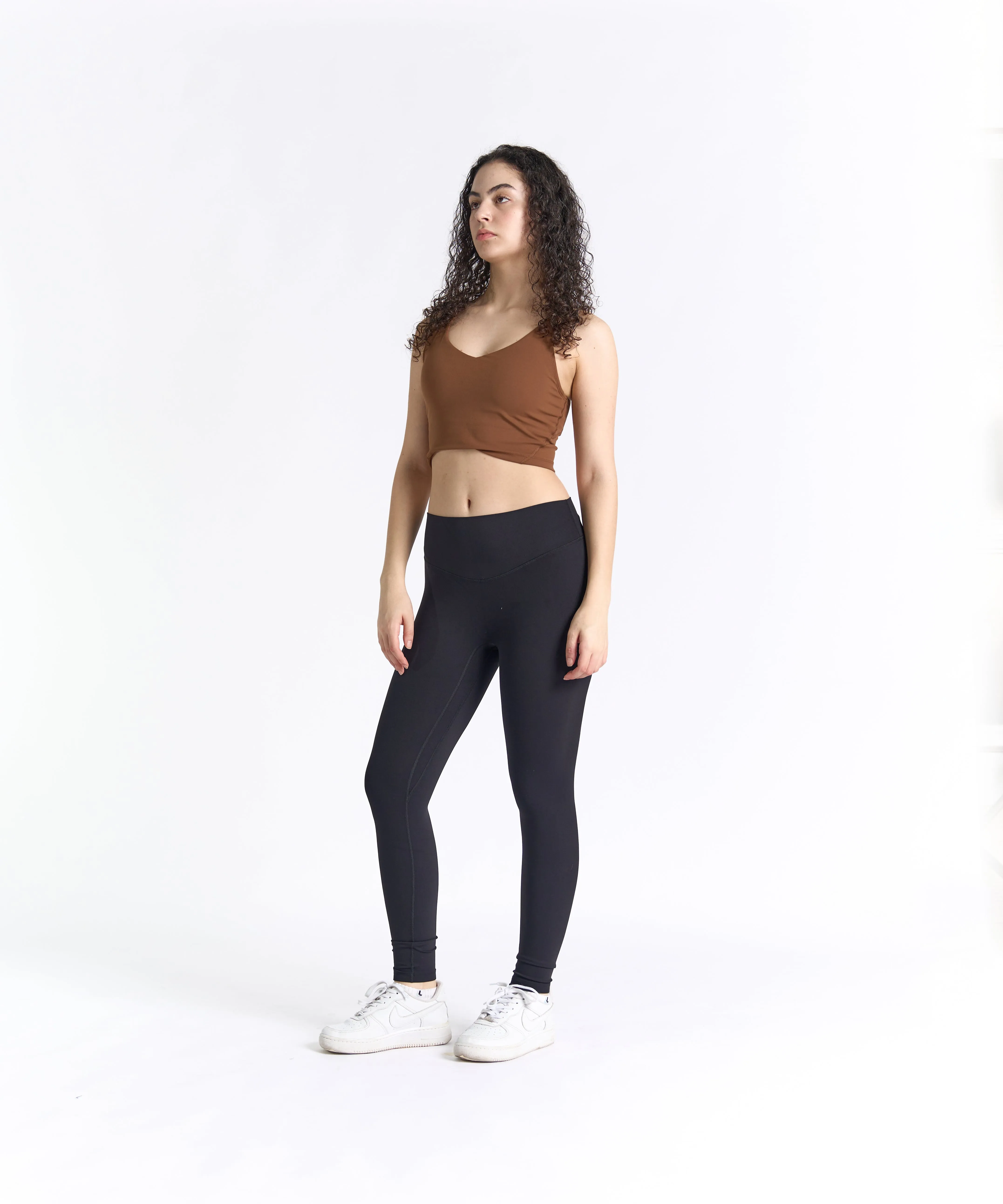 SwiftForm V-Neck Cropped Tank (with built in pads)