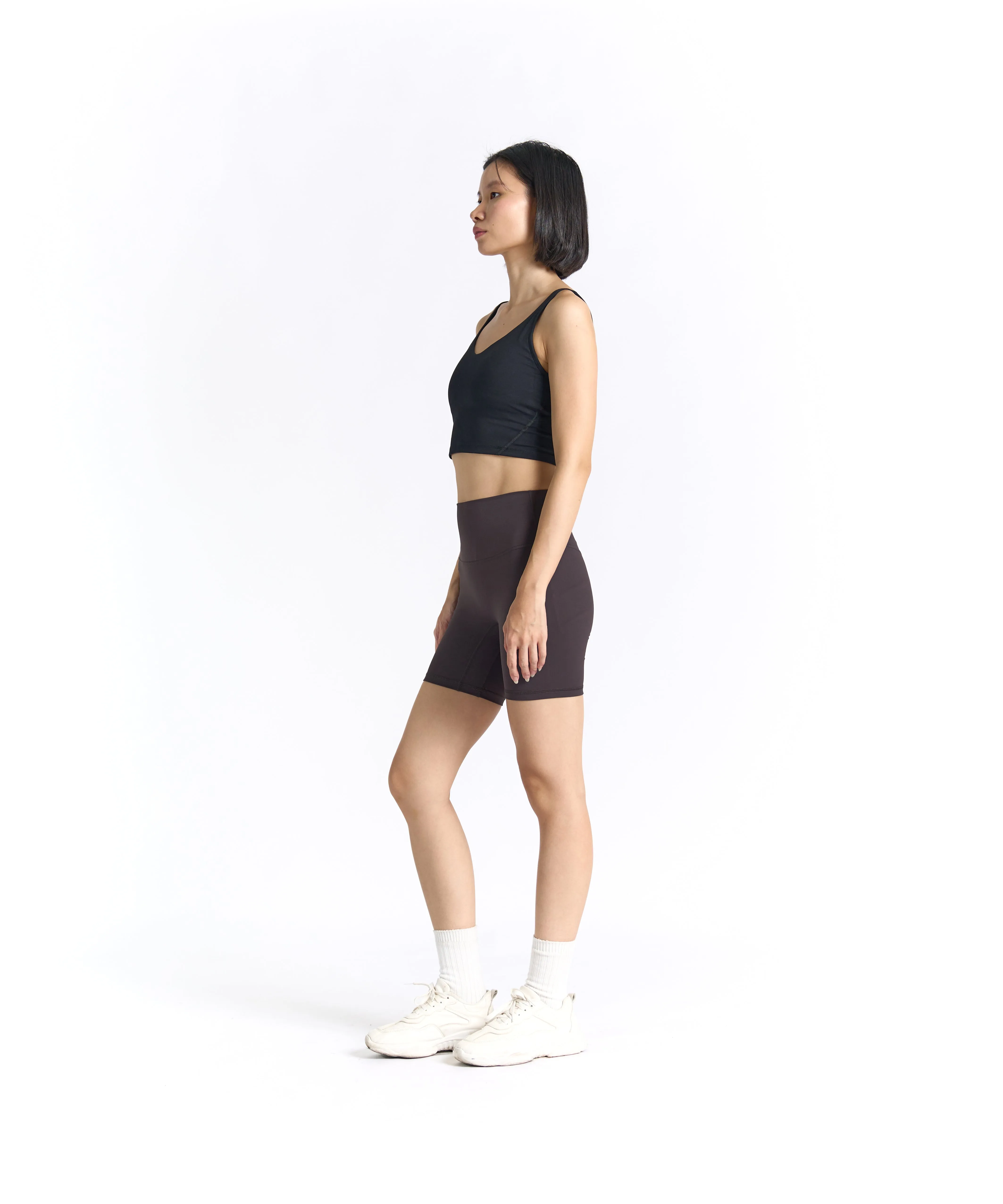 SwiftForm V-Neck Cropped Tank (with built in pads)