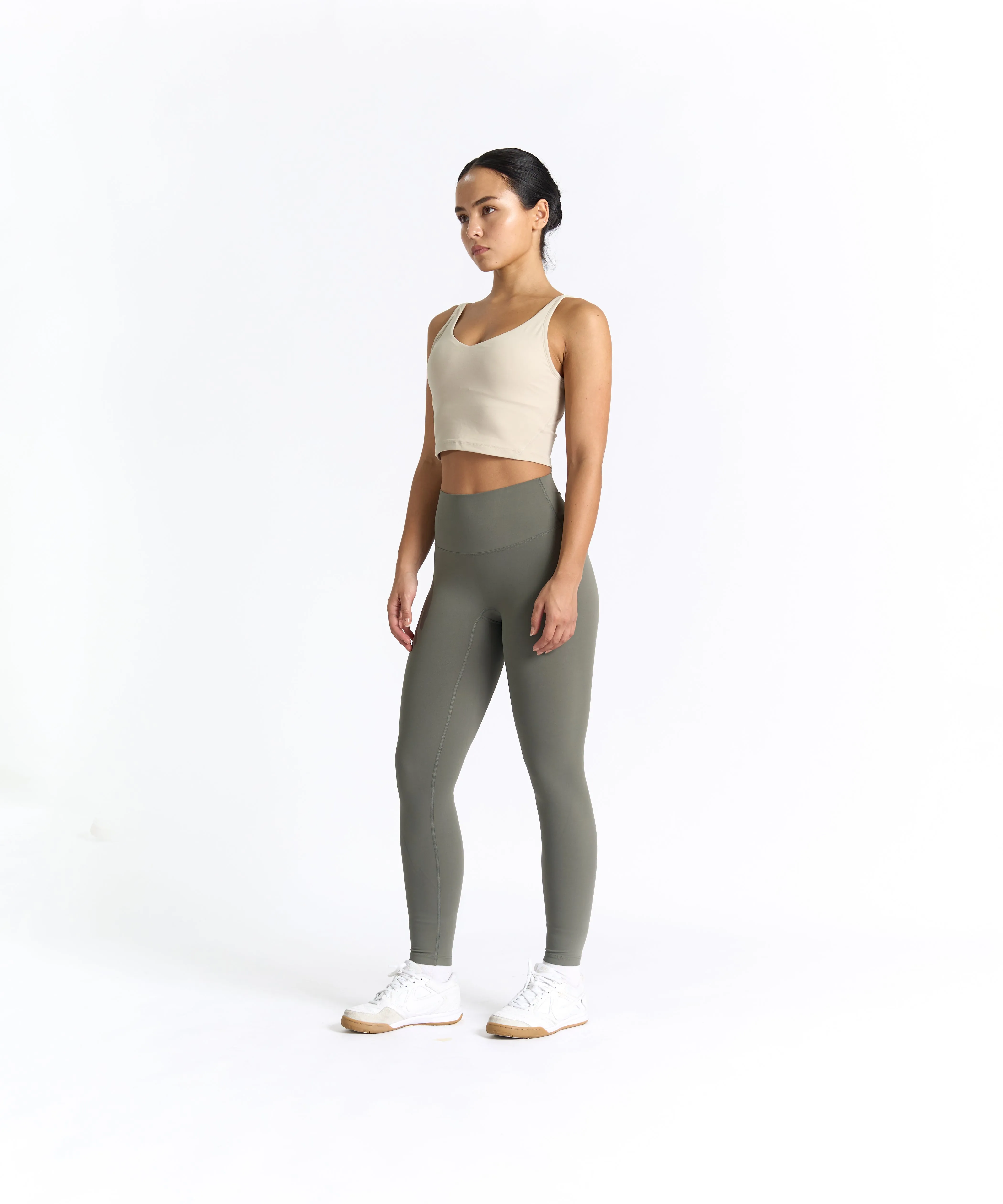 SwiftForm V-Neck Cropped Tank (with built in pads)