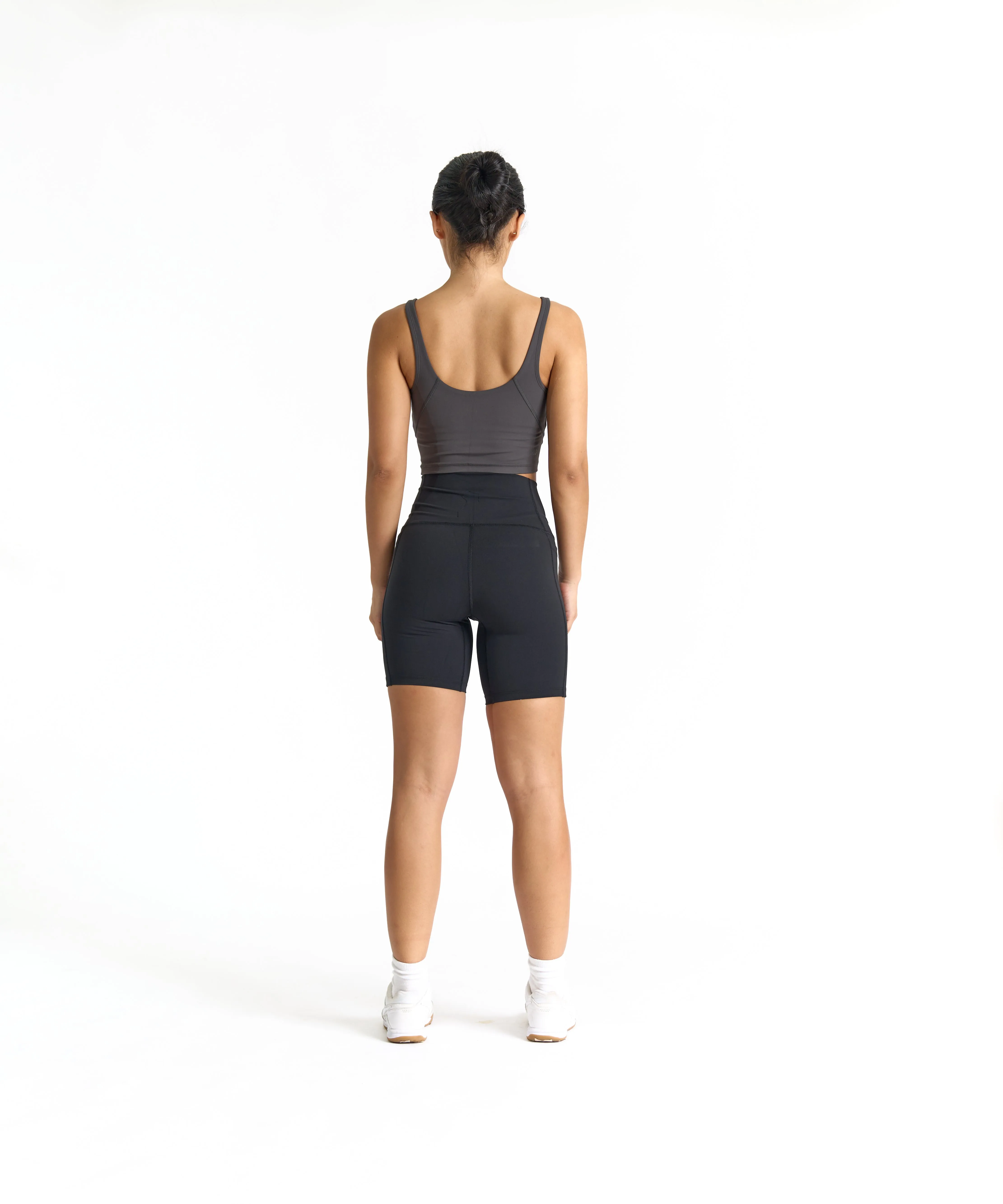 SwiftForm V-Neck Cropped Tank (with built in pads)