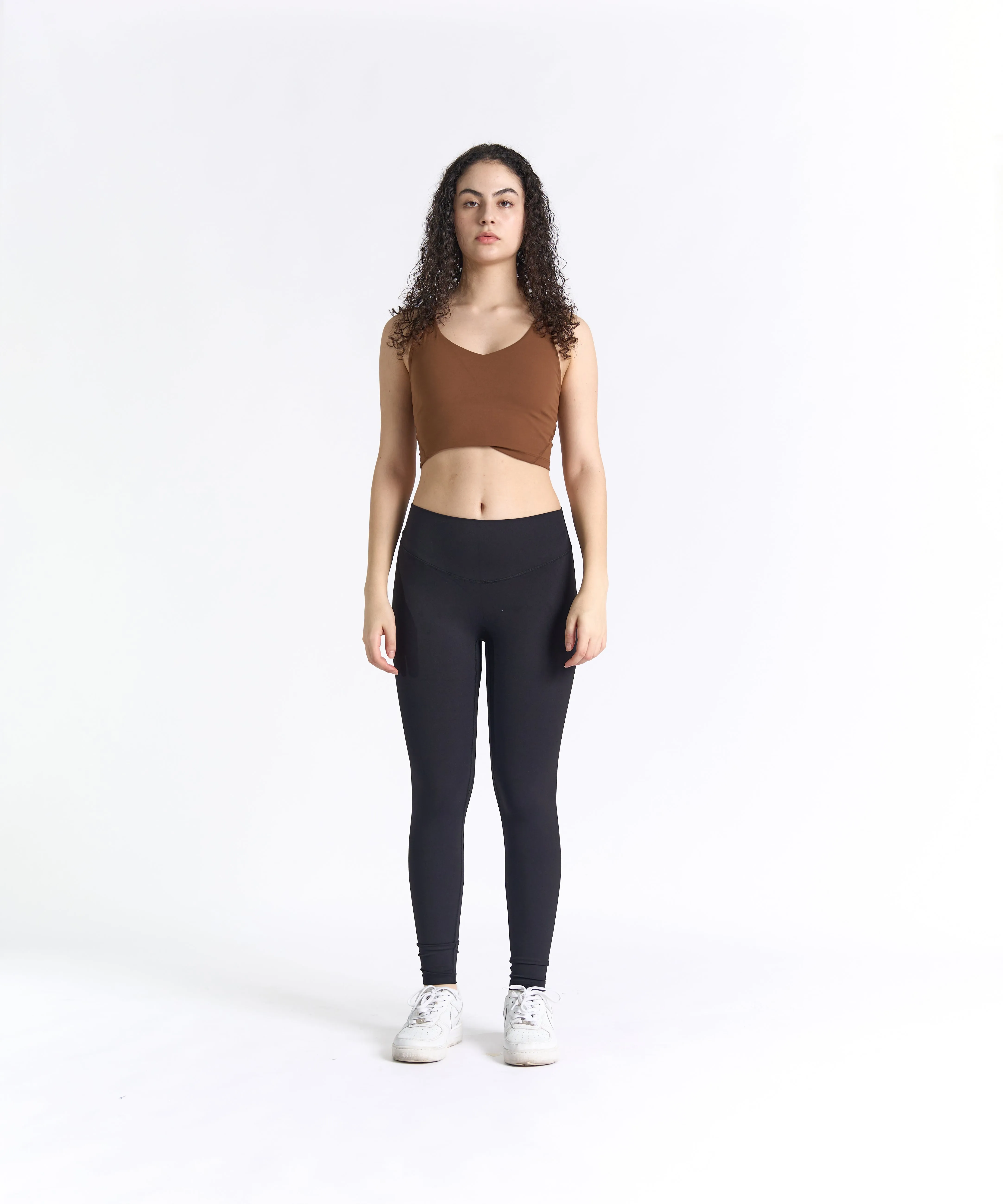 SwiftForm V-Neck Cropped Tank (with built in pads)