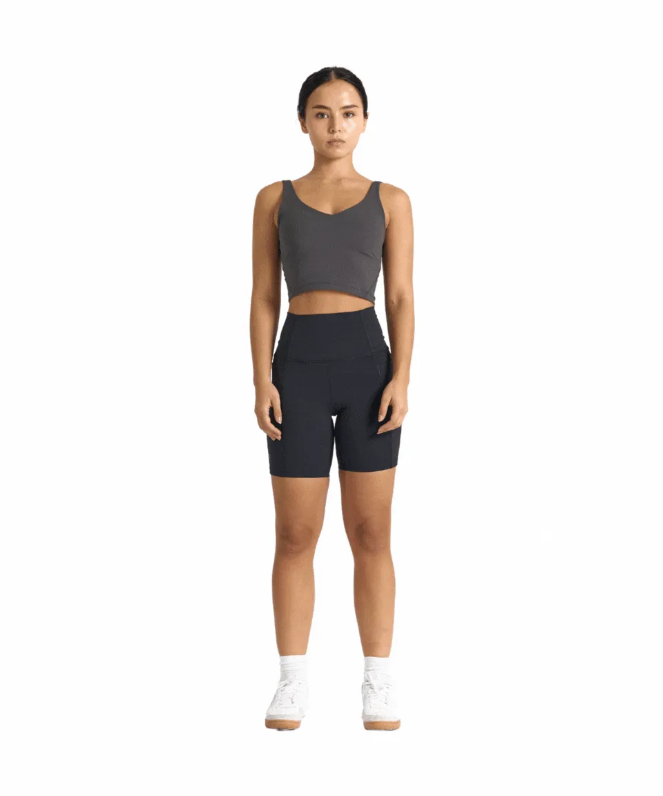 SwiftForm V-Neck Cropped Tank (with built in pads)