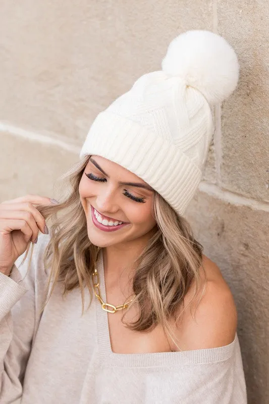 TEEK - Chunky Knit Pom Beanie