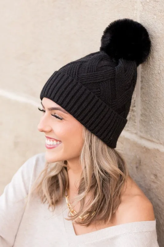 TEEK - Chunky Knit Pom Beanie