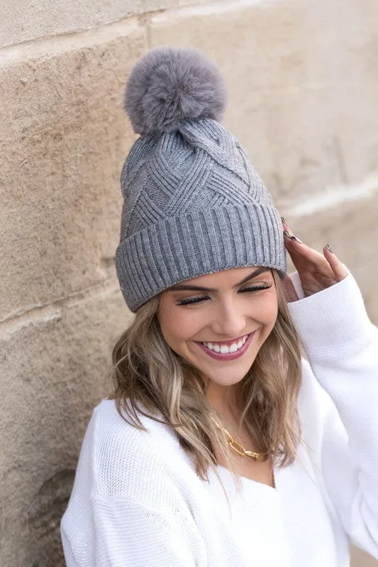 TEEK - Chunky Knit Pom Beanie