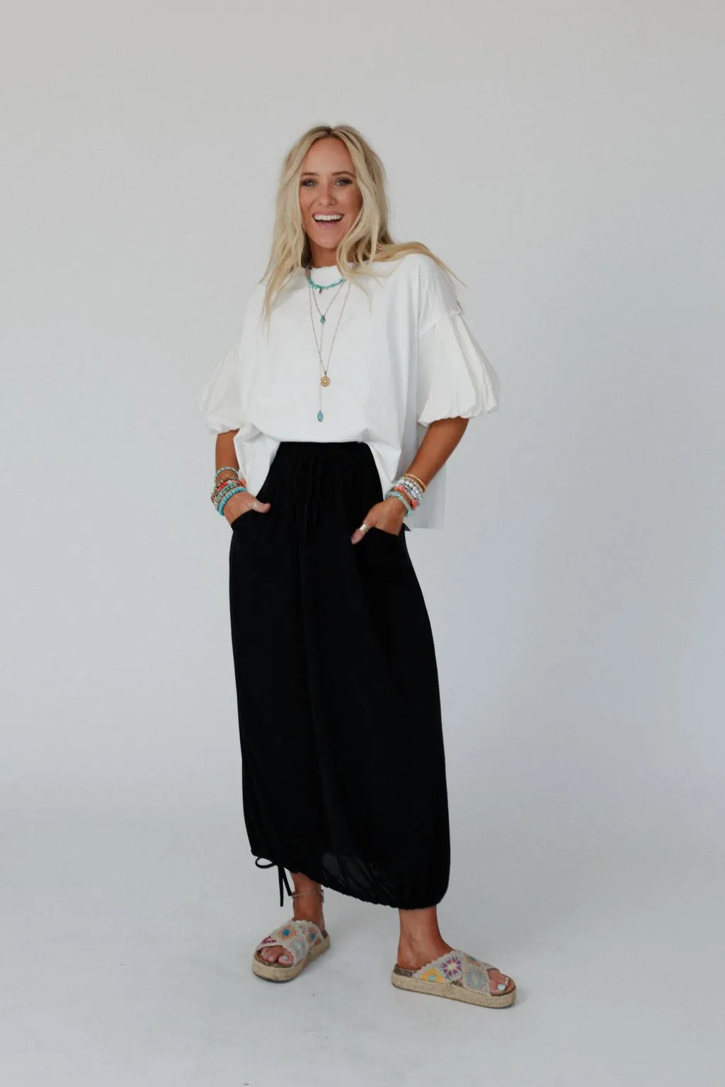The Nest All In Drawstring Maxi Skirt - Jet Black