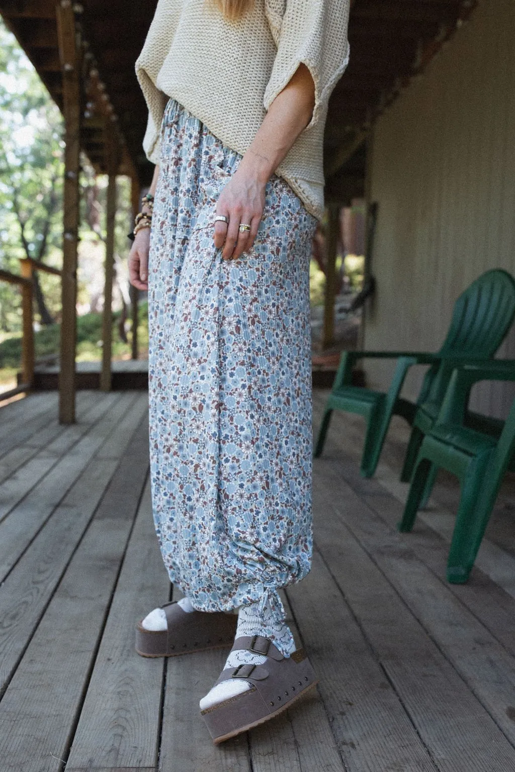 The Nest Solstice Song Cinched Skirt - Denim