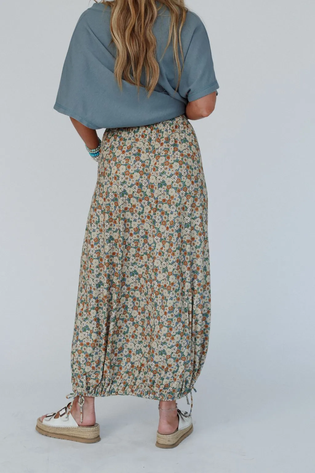 The Nest Solstice Song Cinched Skirt - Khaki