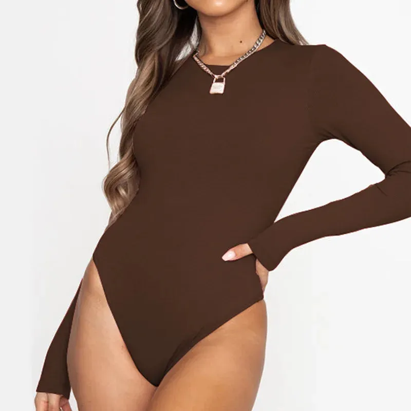 Thong Shapewear Jumpsuit Women Adjustable Crotch Long Sleeve Body Shaper Shirt Tight Slimming Thong Shaper Bodysuit