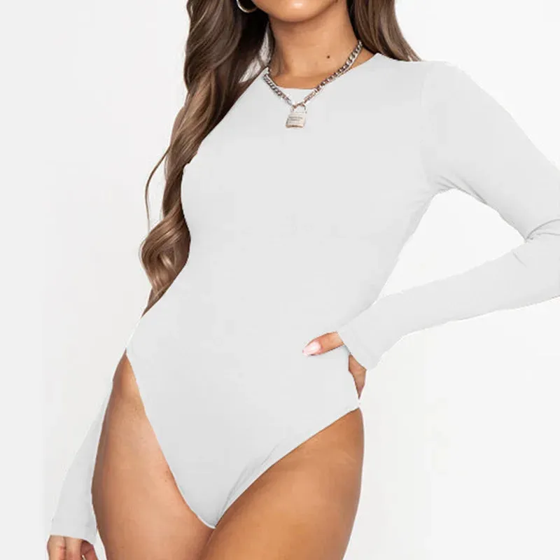 Thong Shapewear Jumpsuit Women Adjustable Crotch Long Sleeve Body Shaper Shirt Tight Slimming Thong Shaper Bodysuit