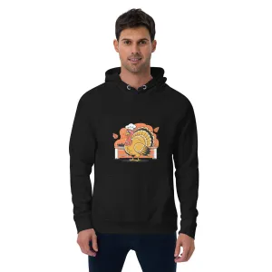 Turkey Chef Graphic Men Eco Raglan Hoodie