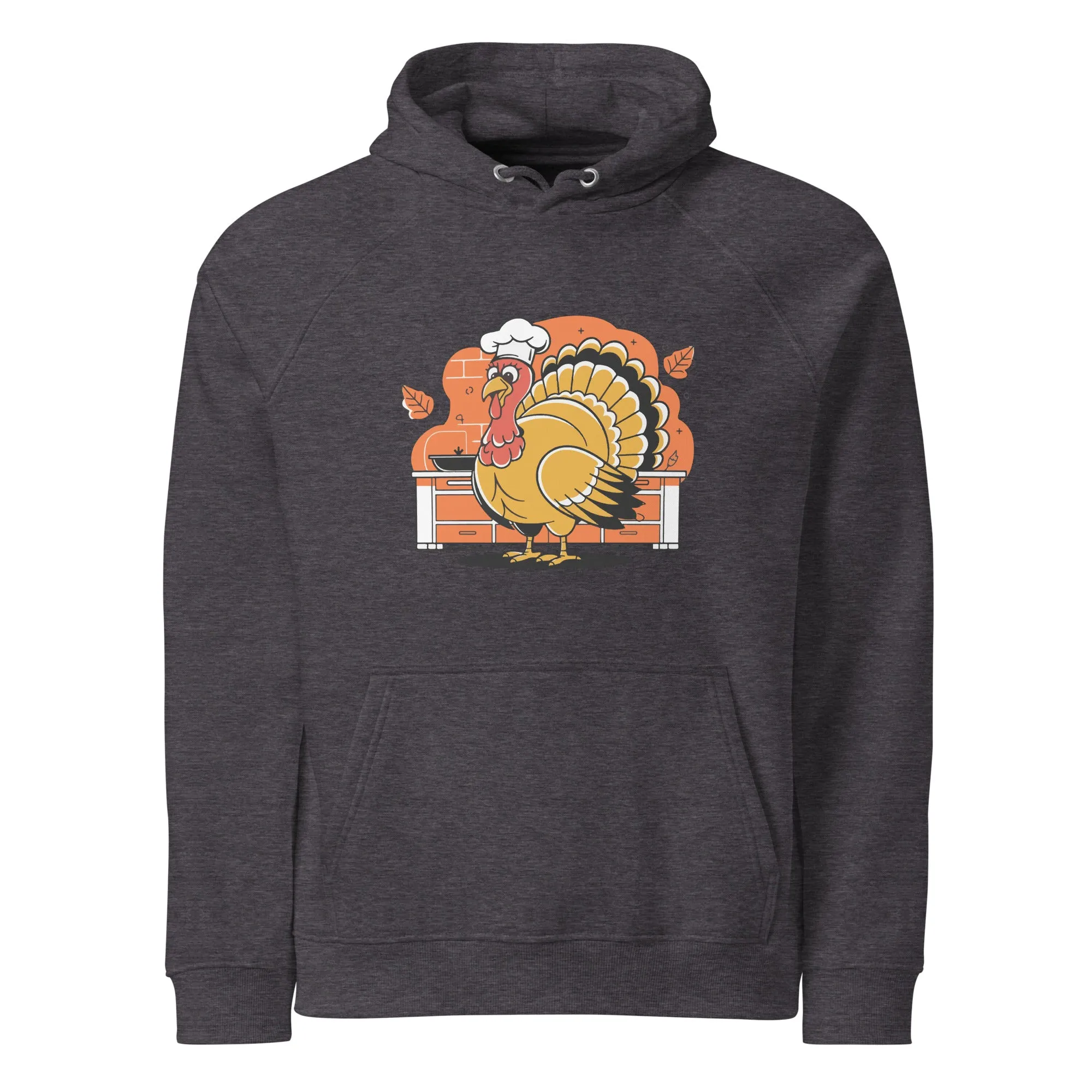 Turkey Chef Graphic Men Eco Raglan Hoodie