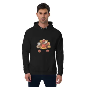 Turkey Feast Graphic Men Eco Raglan Hoodie