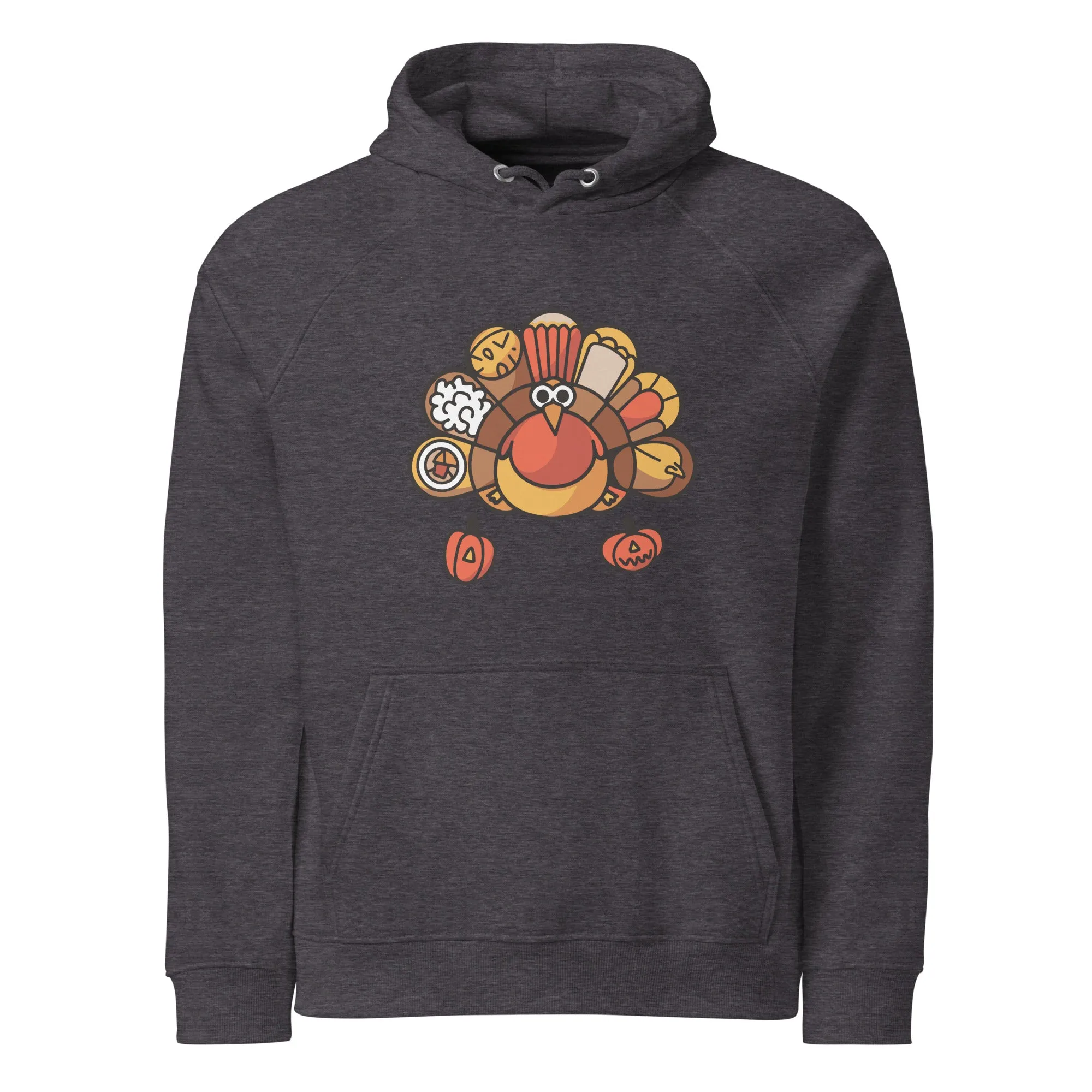 Turkey Feast Graphic Men Eco Raglan Hoodie