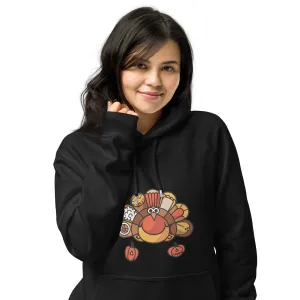 Turkey Feast Graphic Women Eco Raglan Hoodie