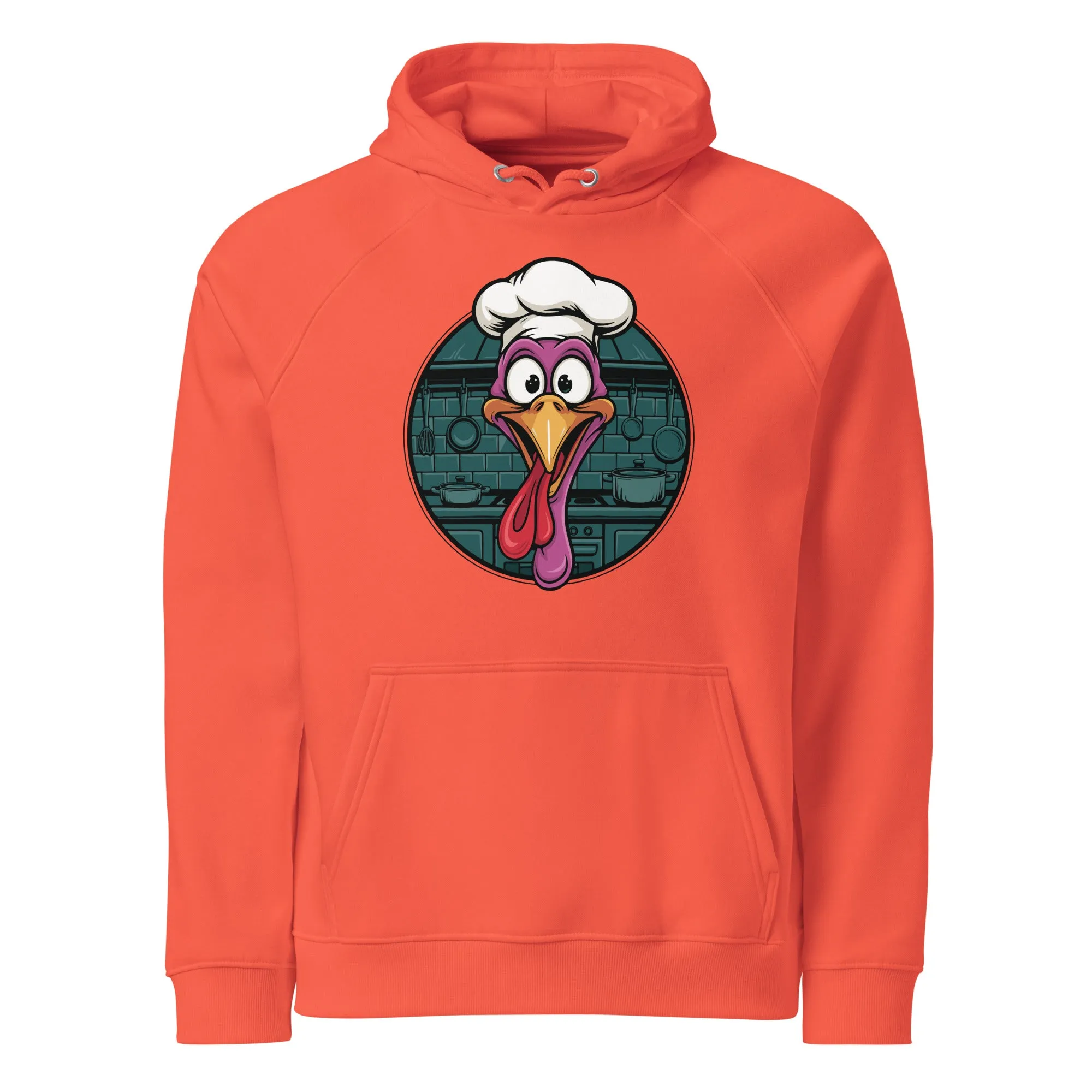 Turkey Head Graphic Men Eco Raglan Hoodie