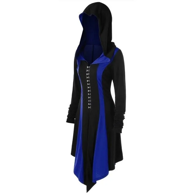 Vintage Long Sleeve Bandage Oversized Goth Hoodie Coat