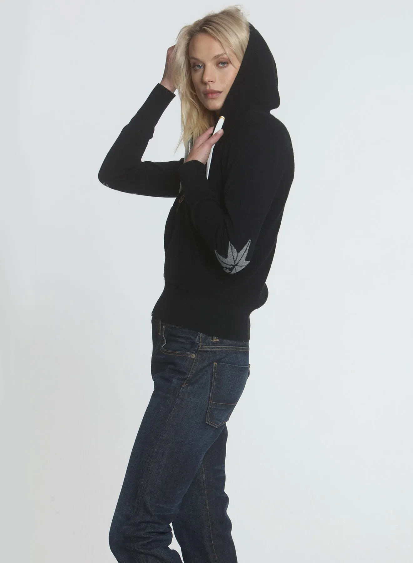 Wanda Waffle Hoodie - Black