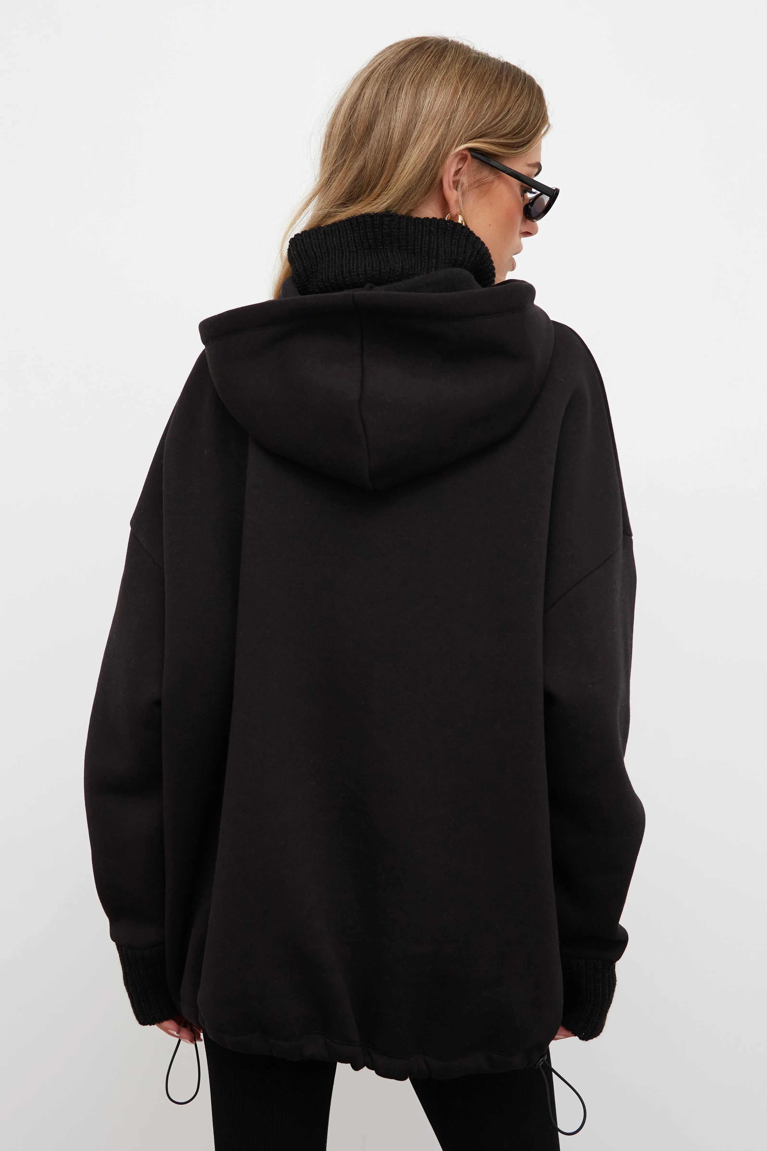 WKND ATHLETIC KNIT DETAIL HOODIE
