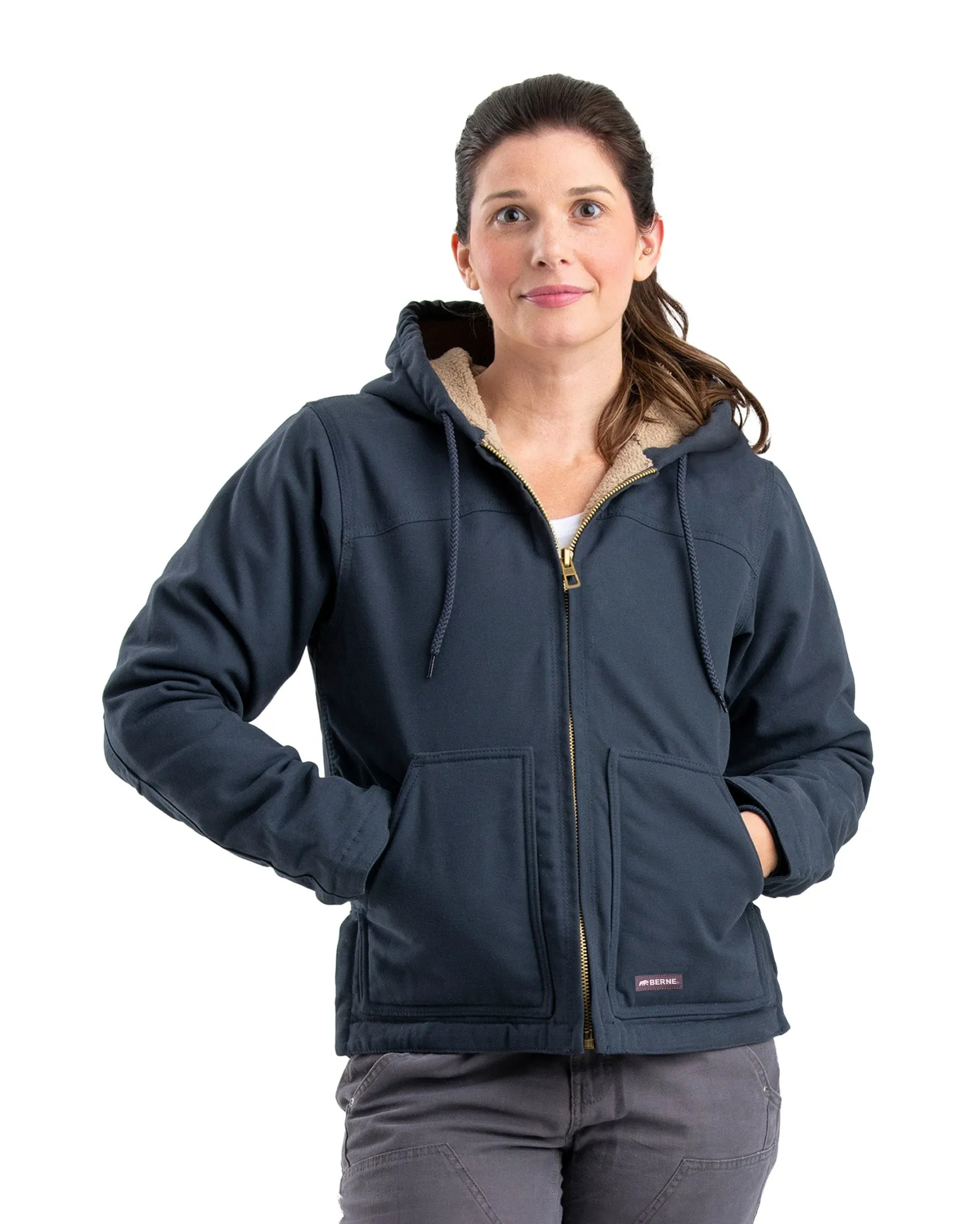 Women's Sherpa-Lined Duck Hooded Jacket