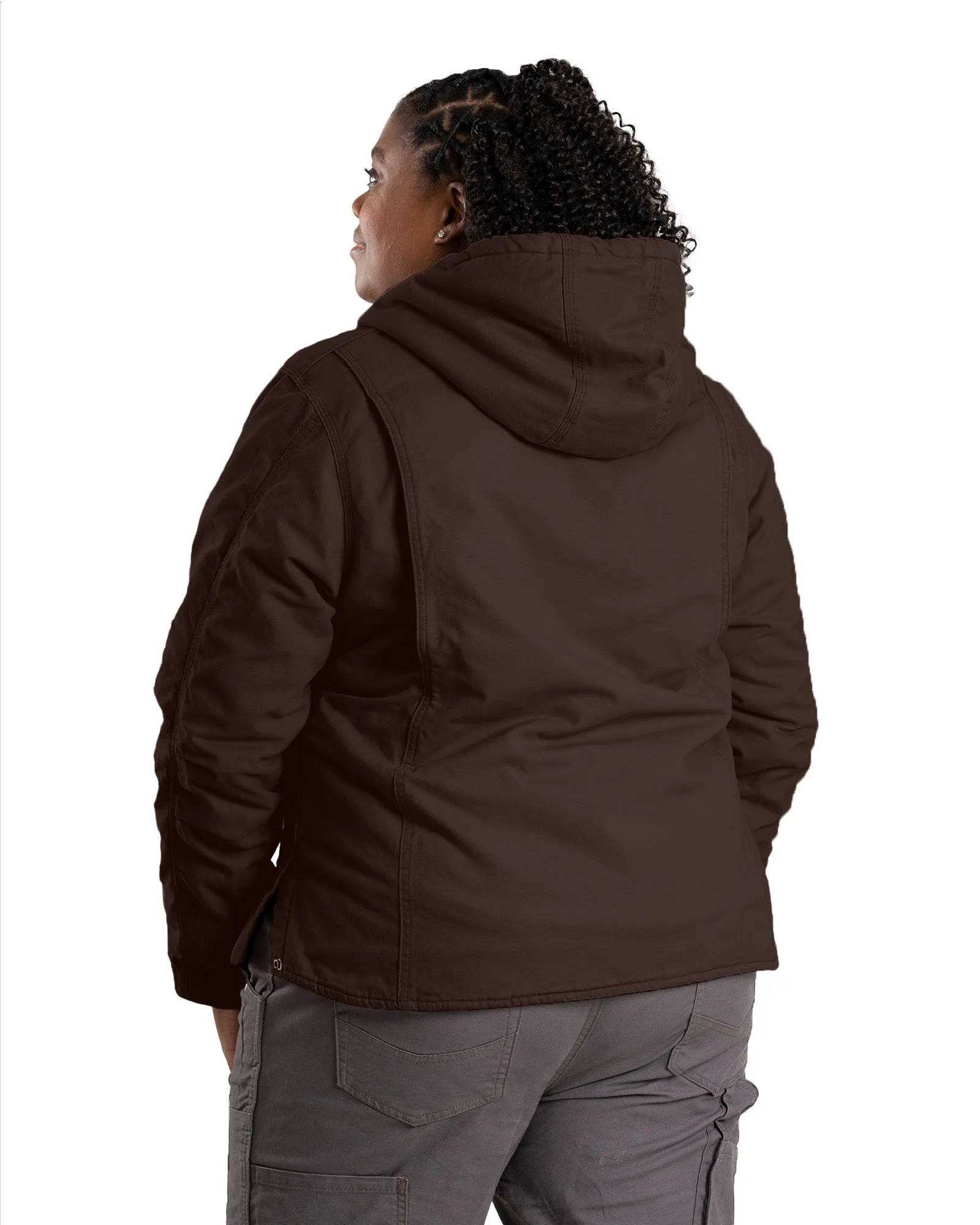 Women's Sherpa-Lined Duck Hooded Jacket