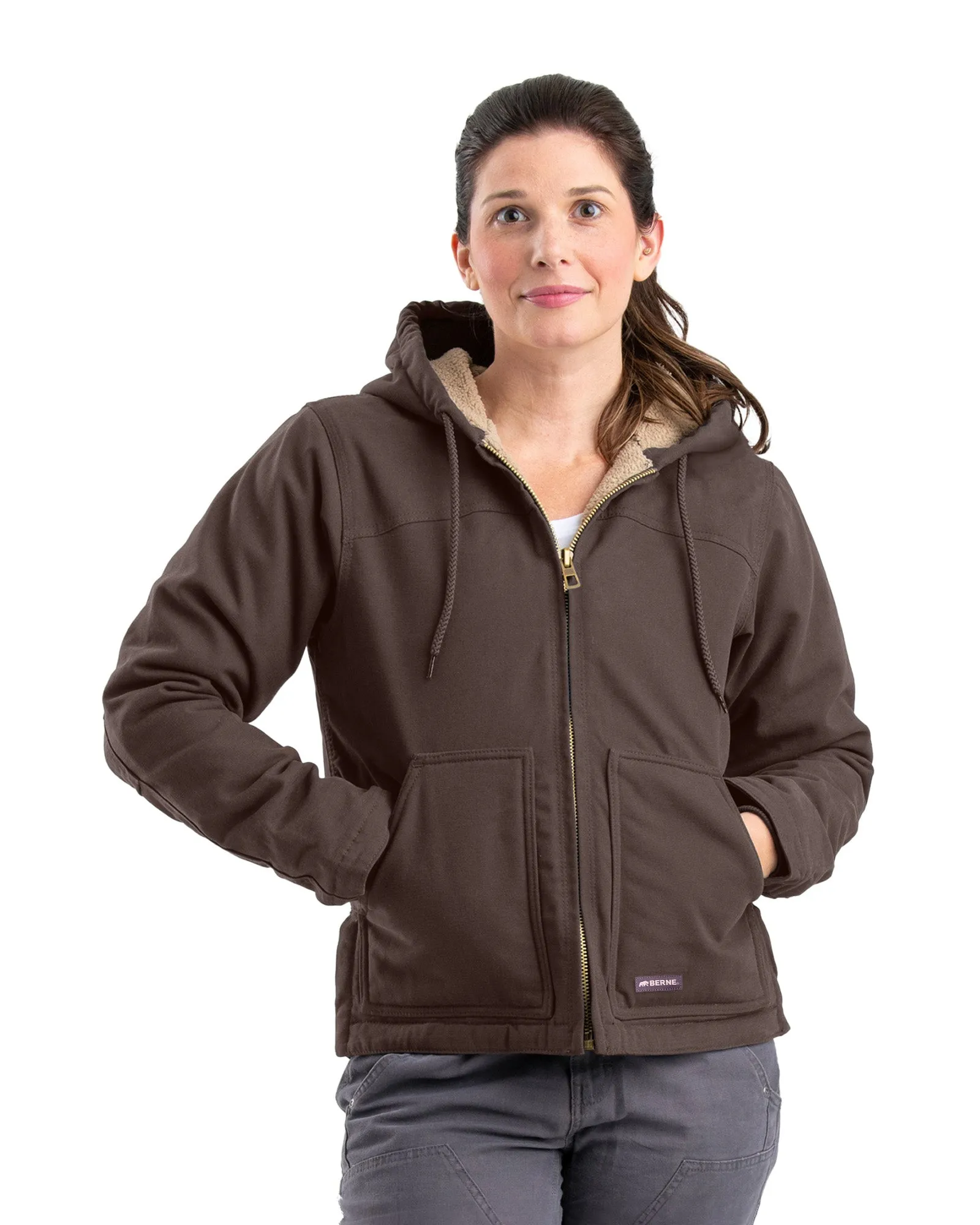Women's Sherpa-Lined Duck Hooded Jacket