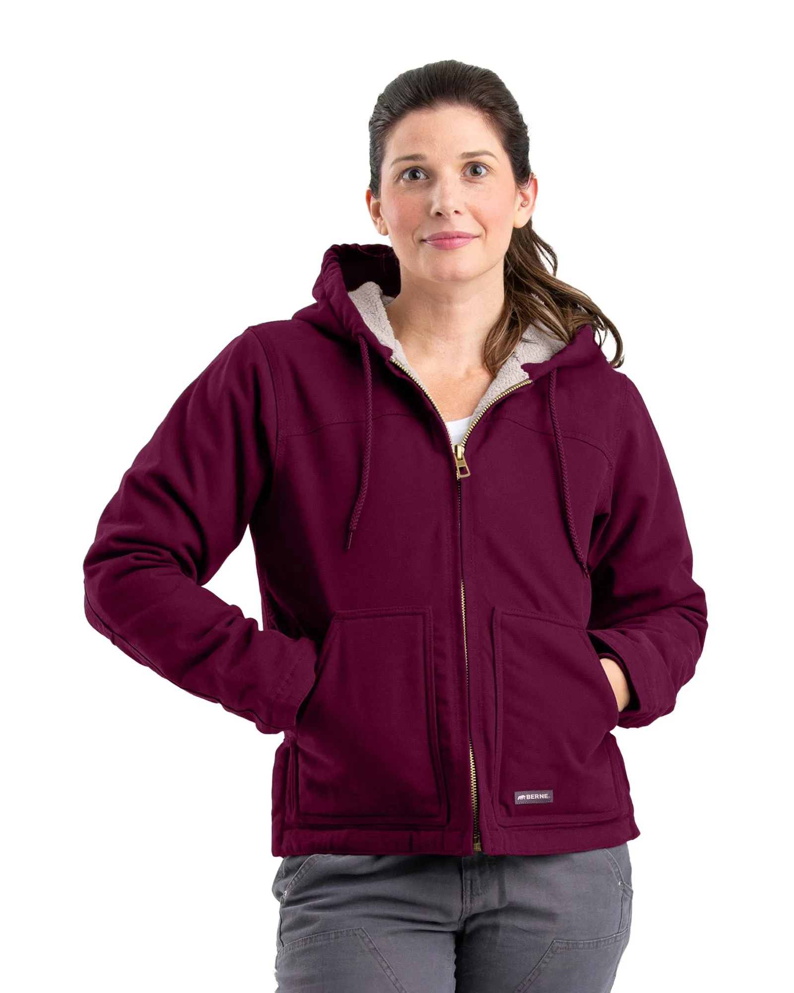 Women's Sherpa-Lined Duck Hooded Jacket