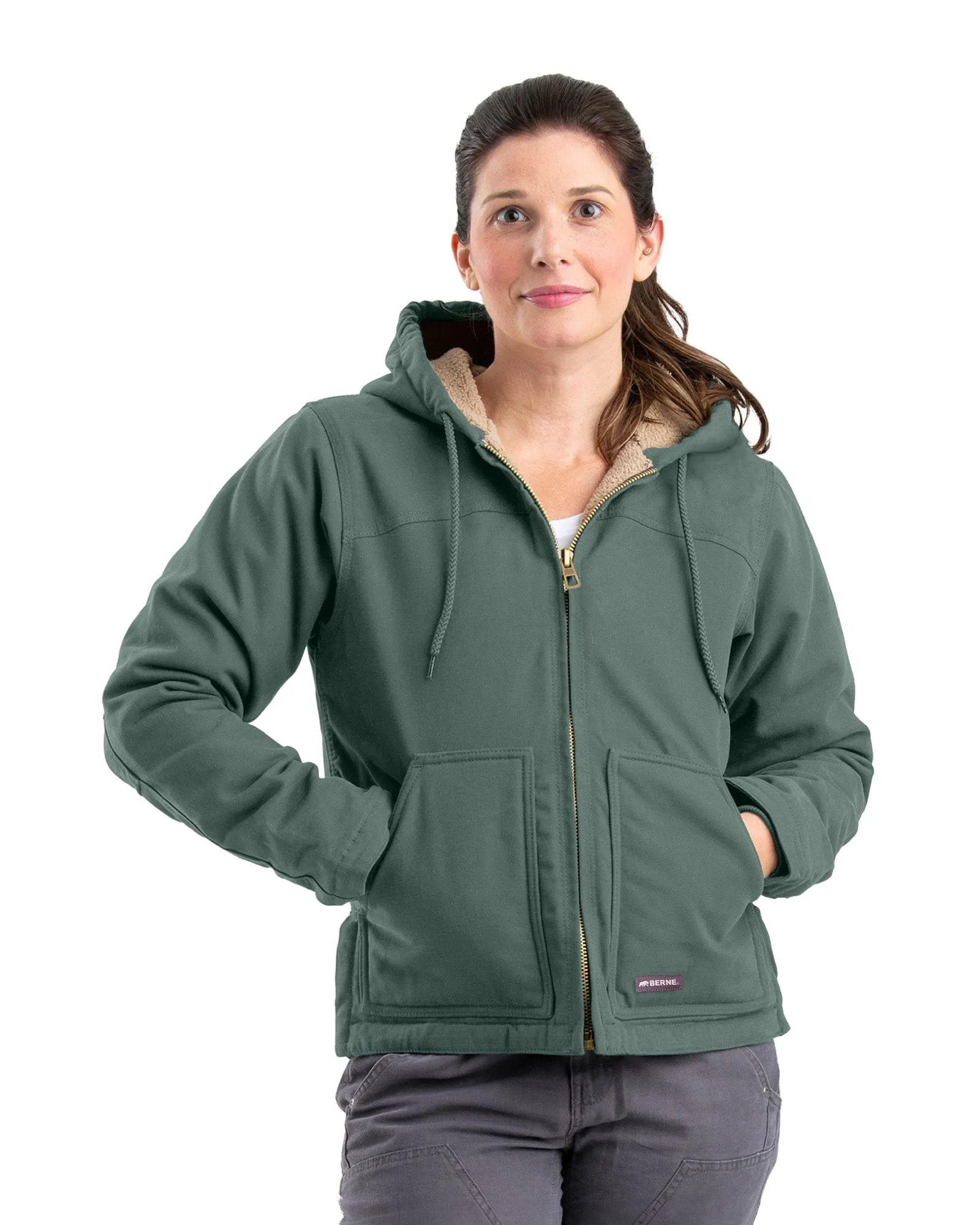Women's Sherpa-Lined Duck Hooded Jacket