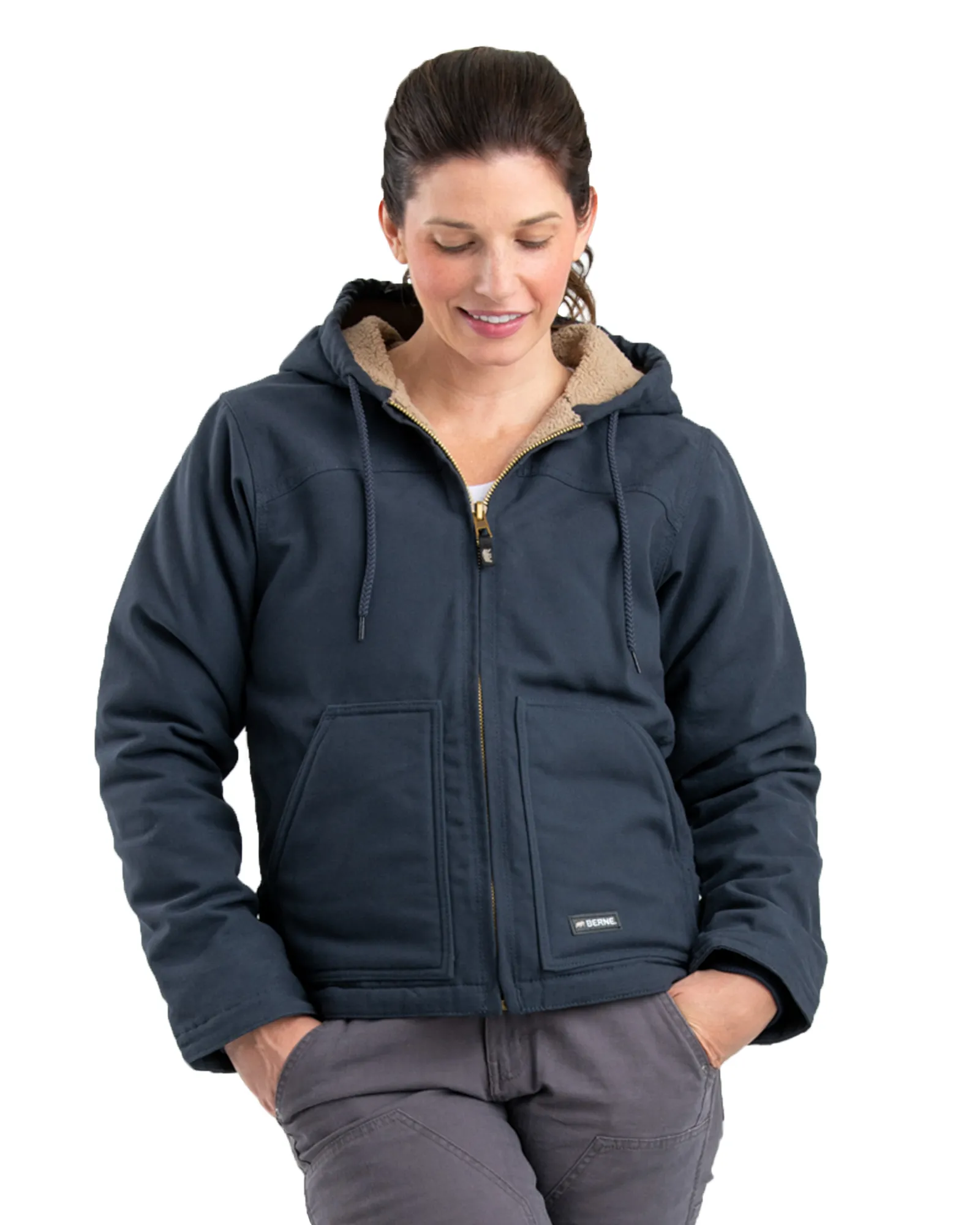Women's Sherpa-Lined Duck Hooded Jacket