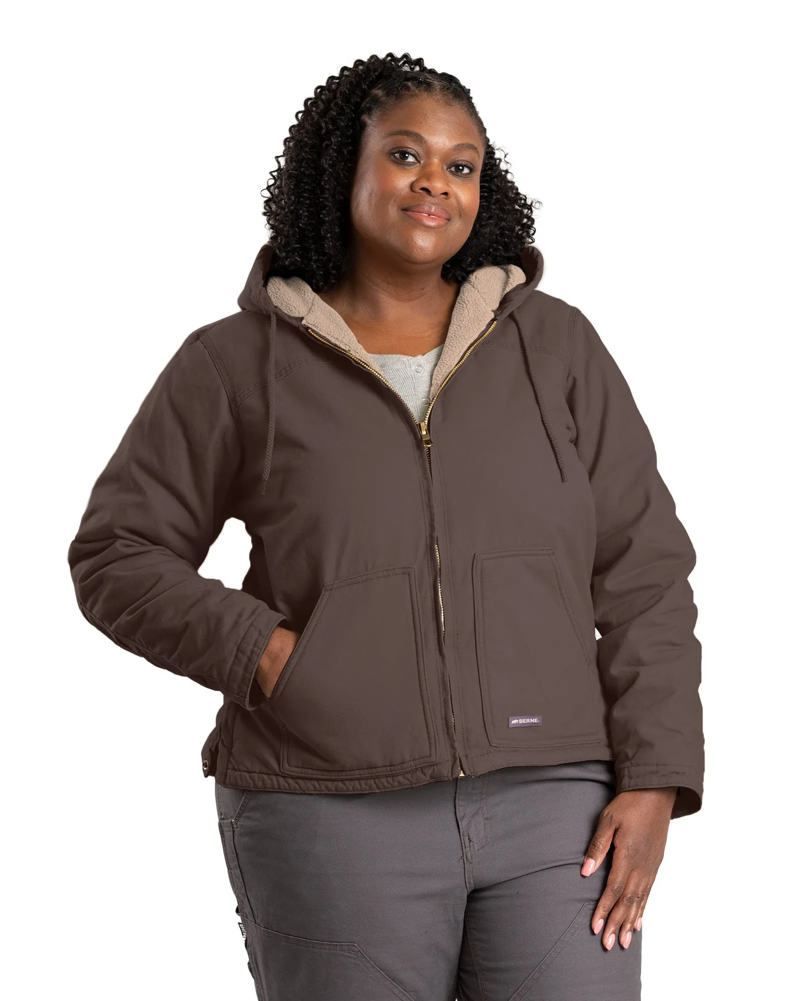 Women's Sherpa-Lined Duck Hooded Jacket