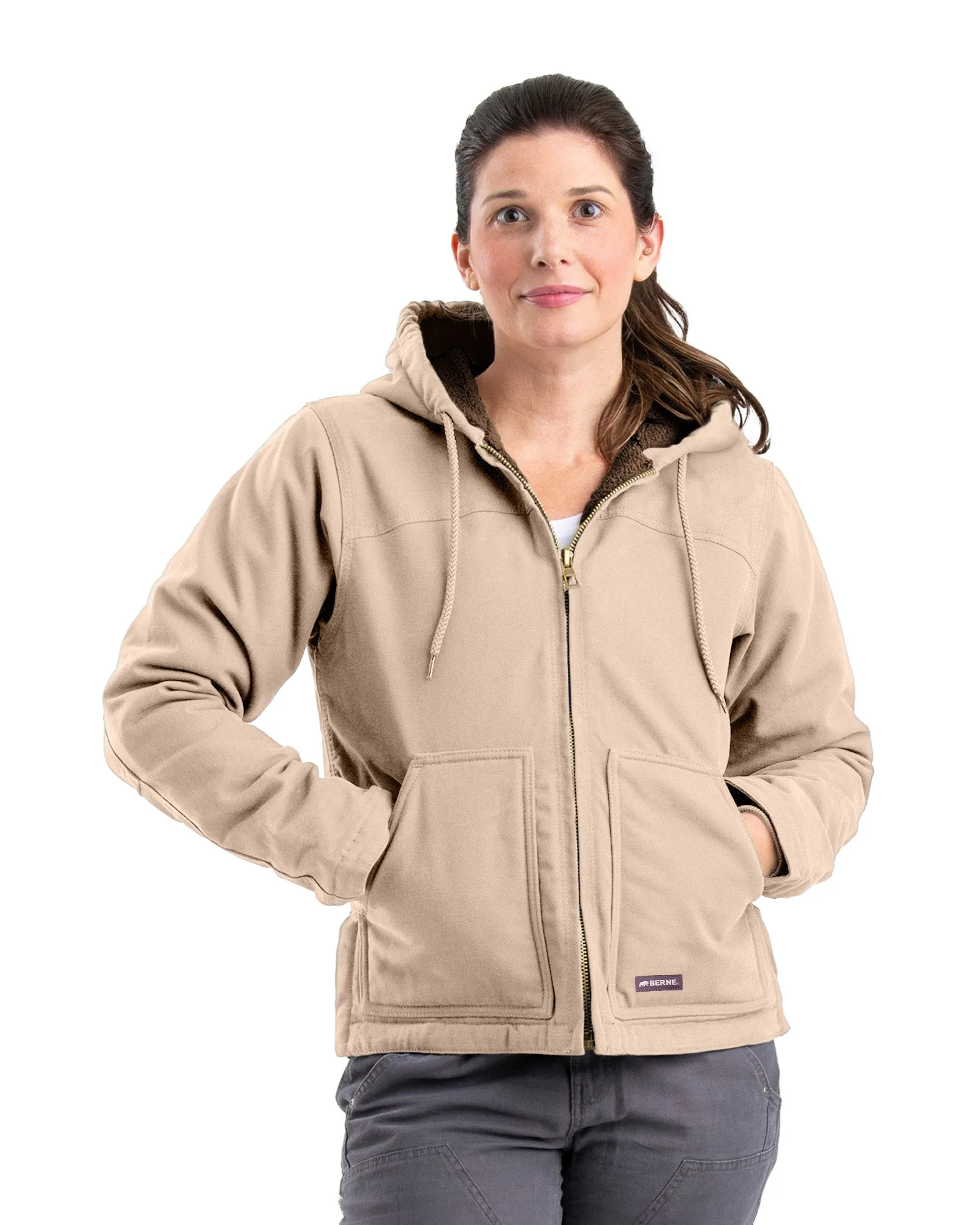 Women's Sherpa-Lined Duck Hooded Jacket