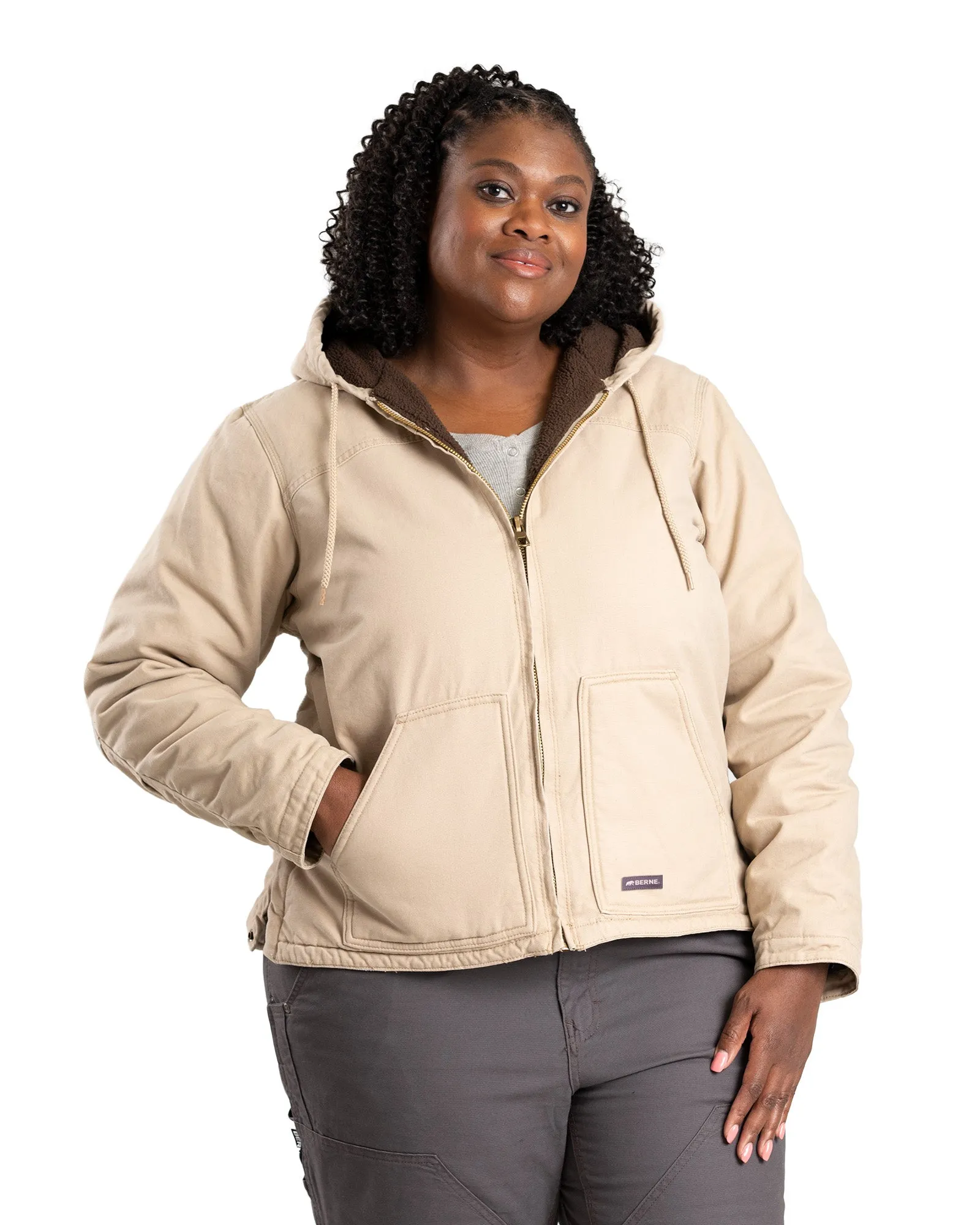 Women's Sherpa-Lined Duck Hooded Jacket